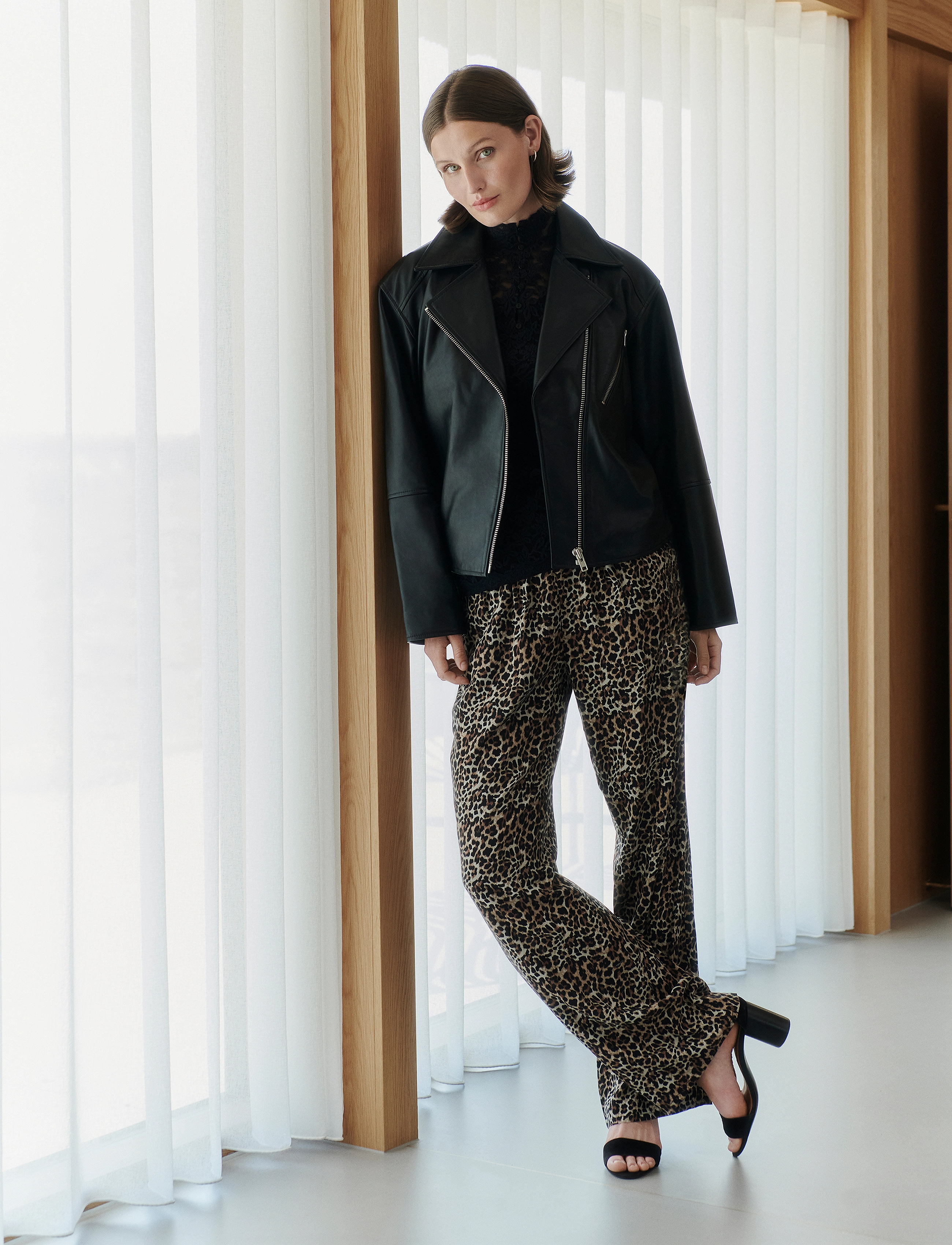 Rosemunde RWElif MW Trousers - Bukser - LEOPARD PRINT / brown
