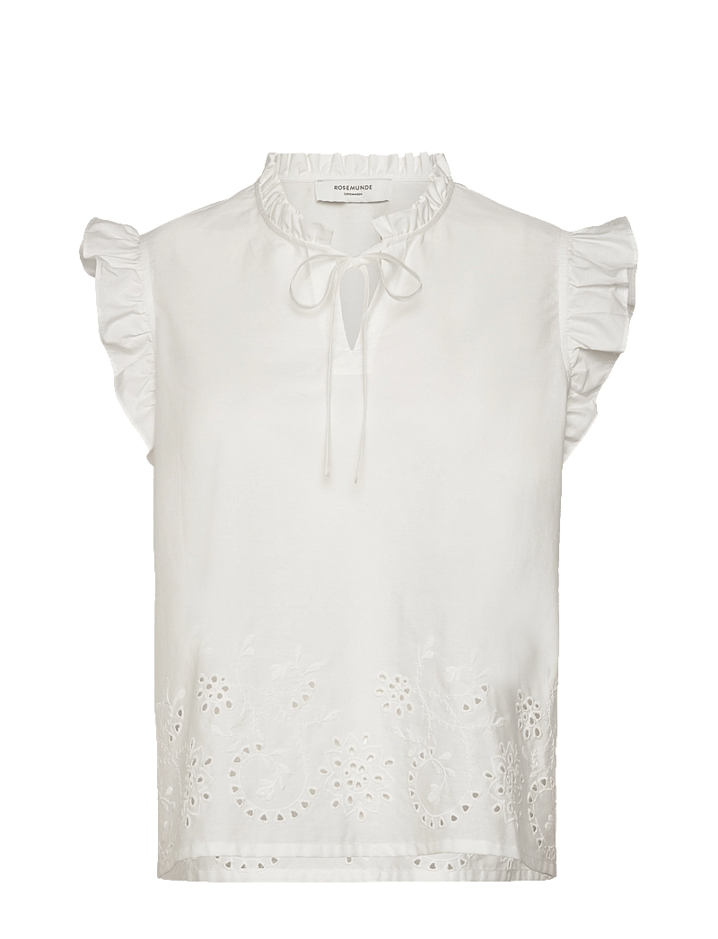 Rosemunde - RWLauren SL Regular Top - sleeveless blouses - new white - 1