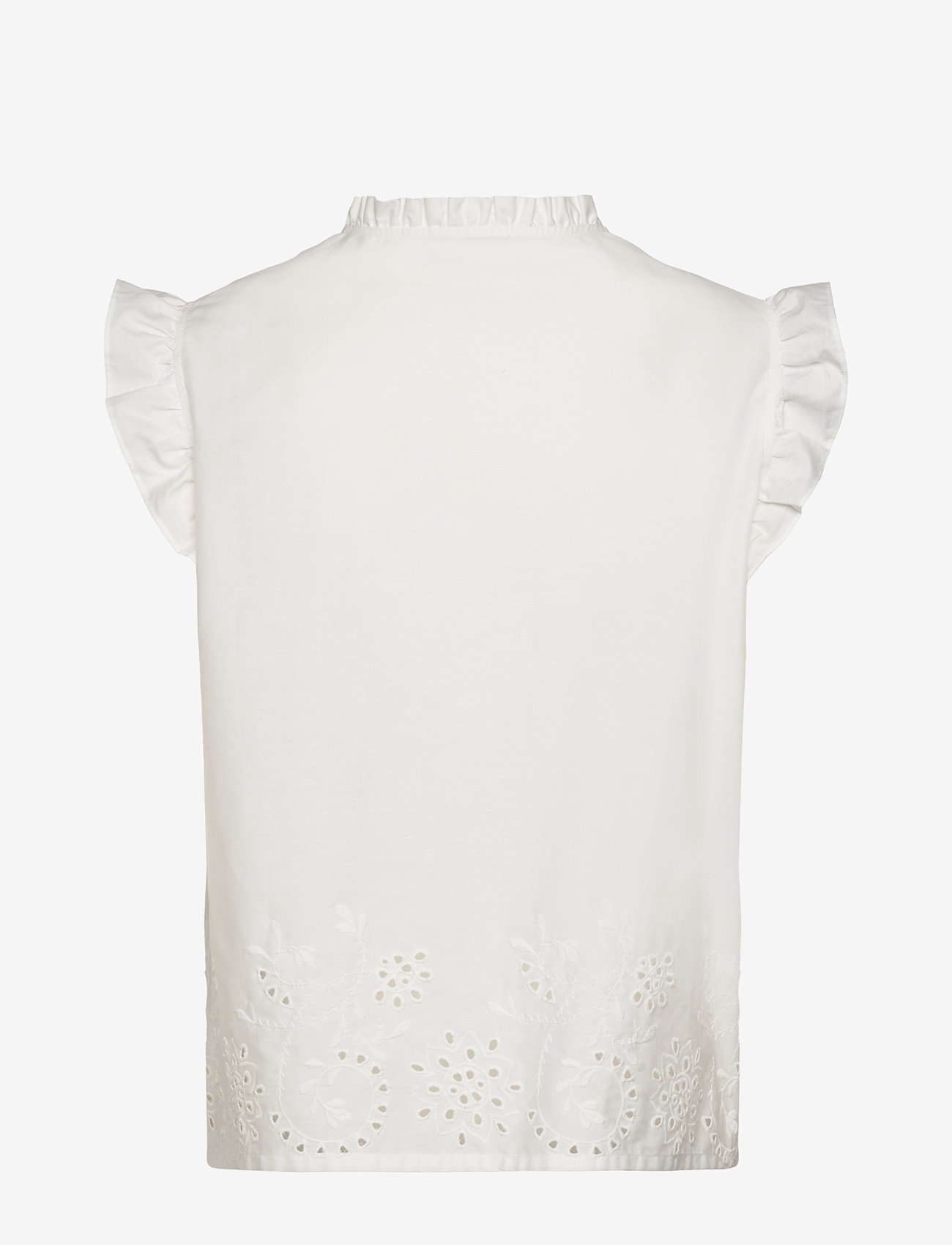 Rosemunde - RWLauren SL Regular Top - sleeveless blouses - new white - 2