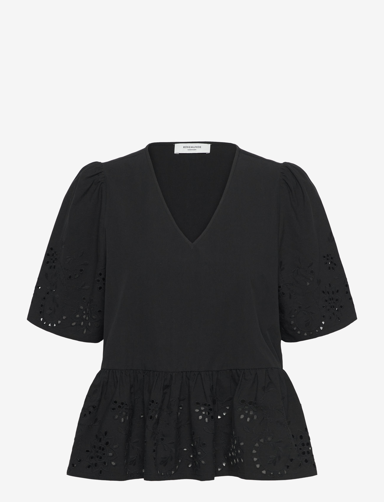 Rosemunde - RWLauren SS Regular Blouse - lühikeste varrukatega pluusid - black - 0