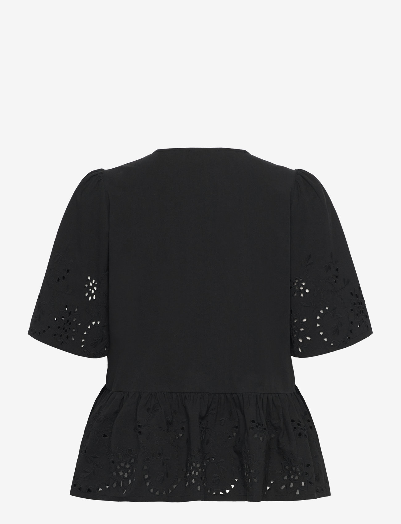 Rosemunde - RWLauren SS Regular Blouse - lühikeste varrukatega pluusid - black - 1