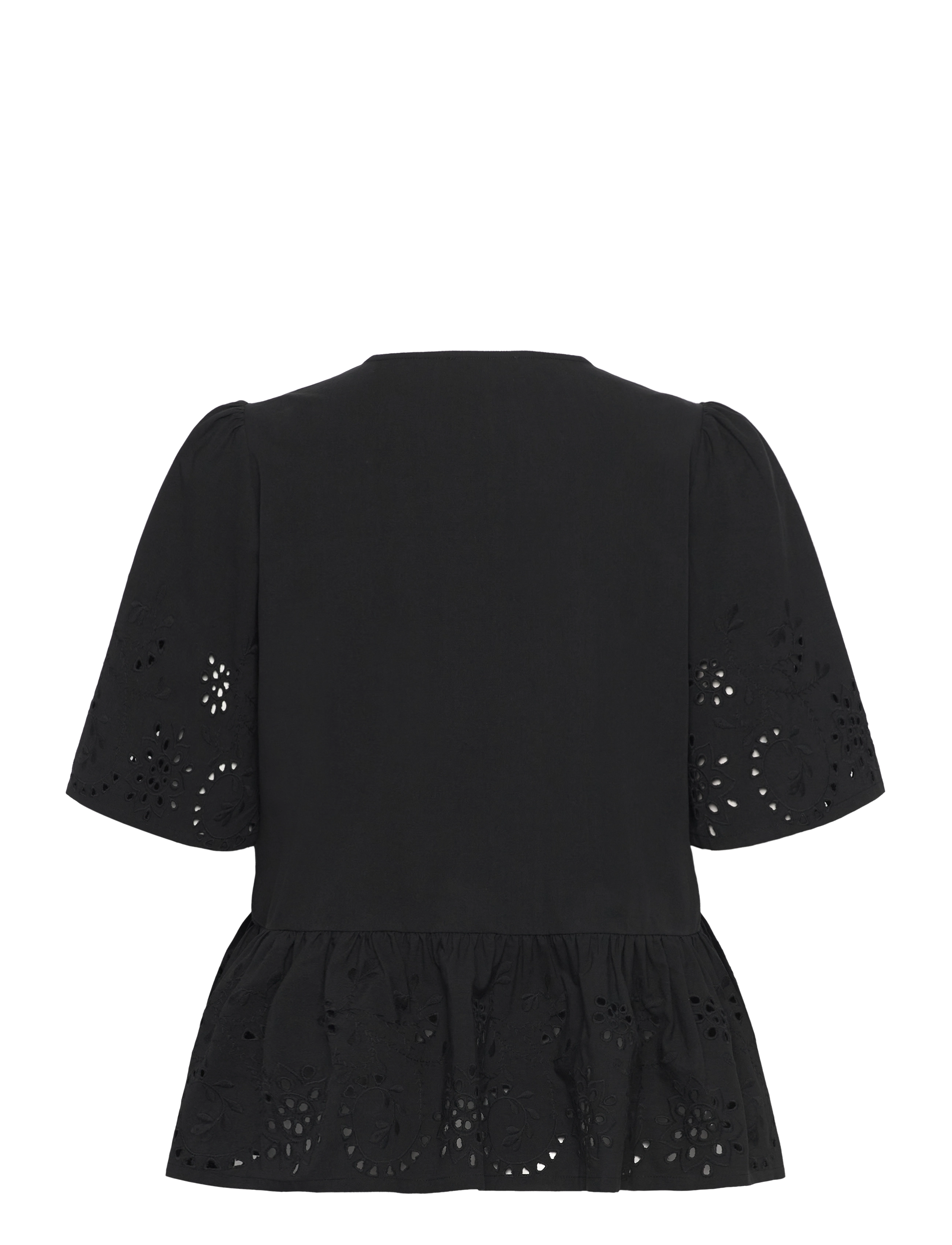 Rosemunde - RWLauren SS Regular Blouse - kortærmede bluser - black - 1
