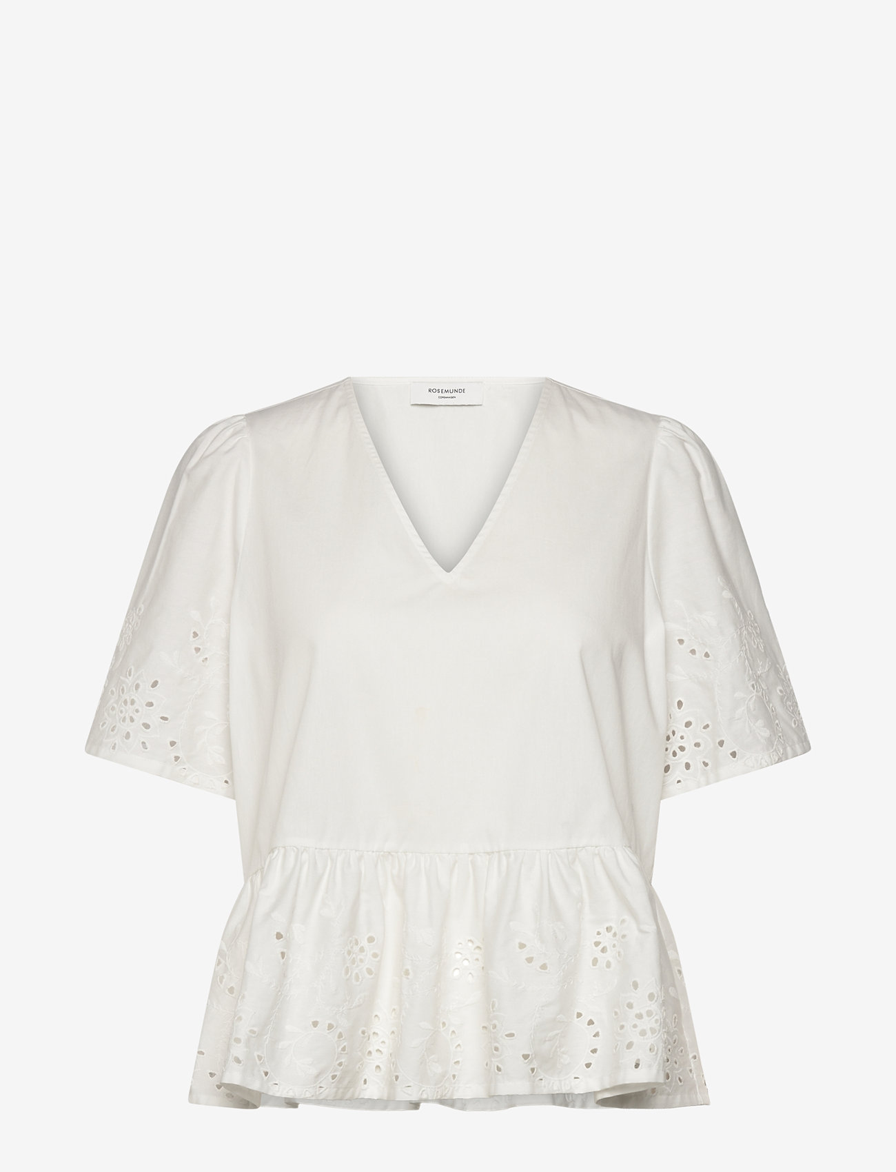 Rosemunde - RWLauren SS Regular Blouse - short-sleeved blouses - new white - 1