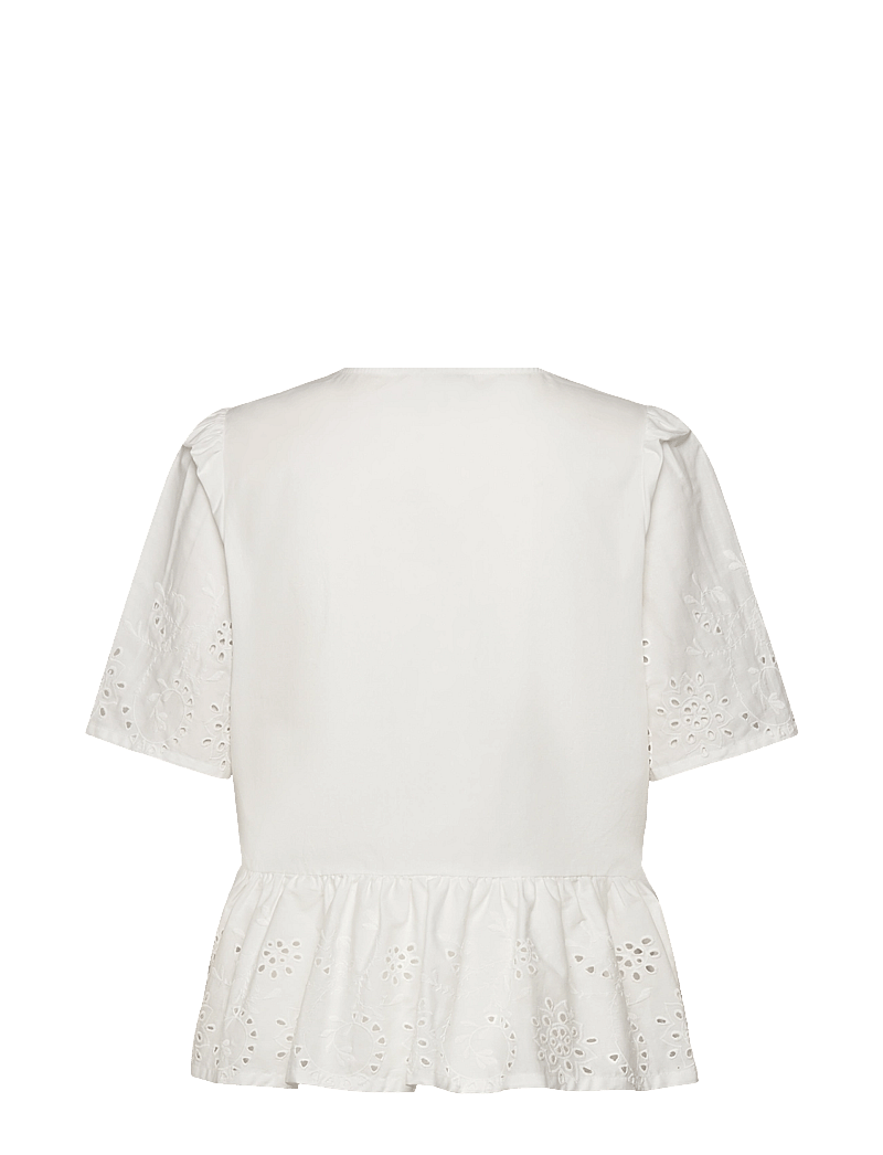Rosemunde - RWLauren SS Regular Blouse - short-sleeved blouses - new white - 2