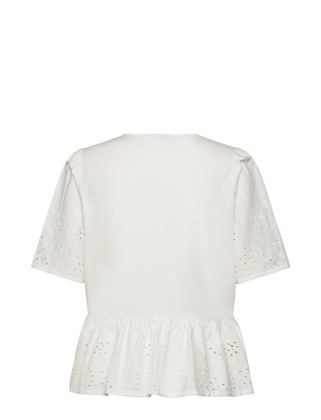 Rosemunde - RWLauren SS Regular Blouse - kurzämlige blusen - new white - 2
