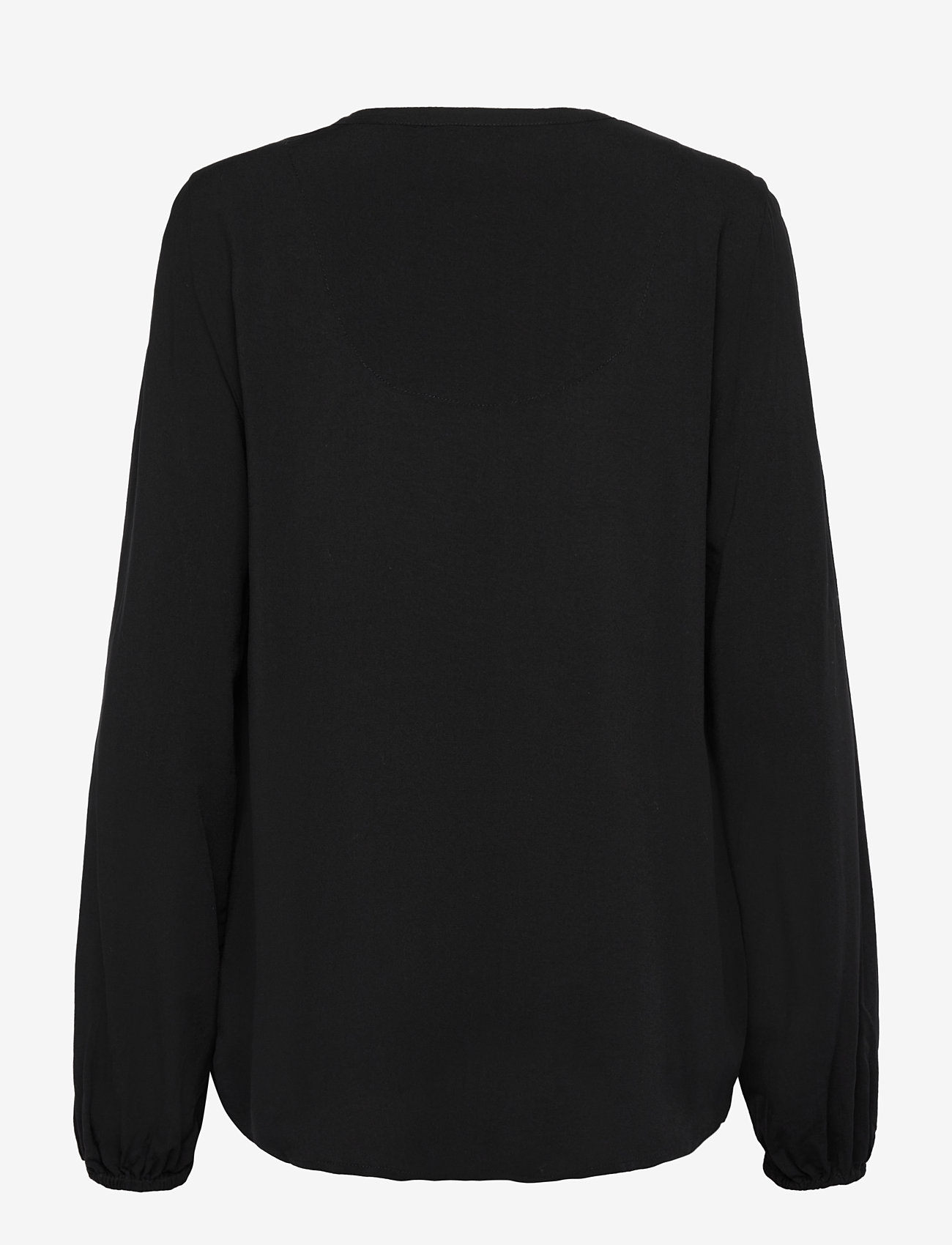 Rosemunde - RWElif LS V-neck Long Blouse - langärmlige blusen - black - 1