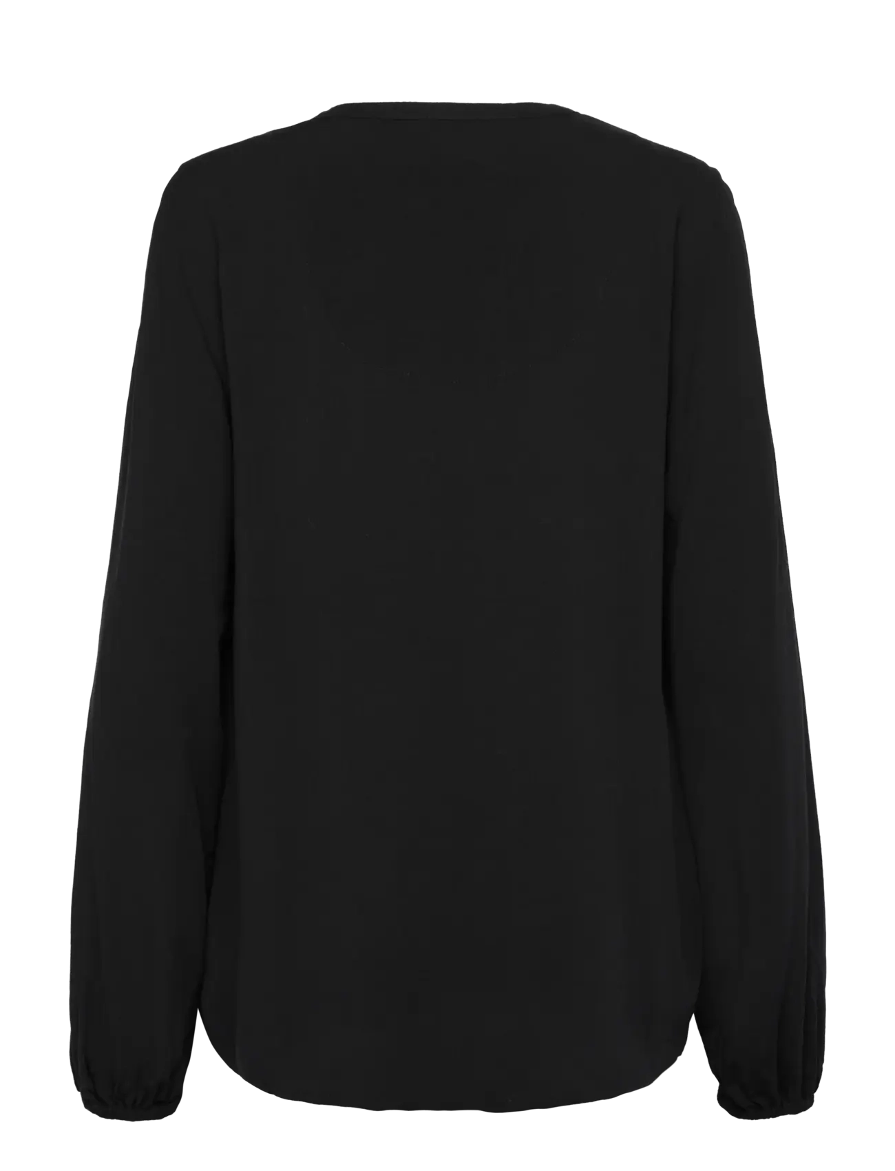 Rosemunde - RWElif LS V-neck Long Blouse - pitkähihaiset puserot - black - 1