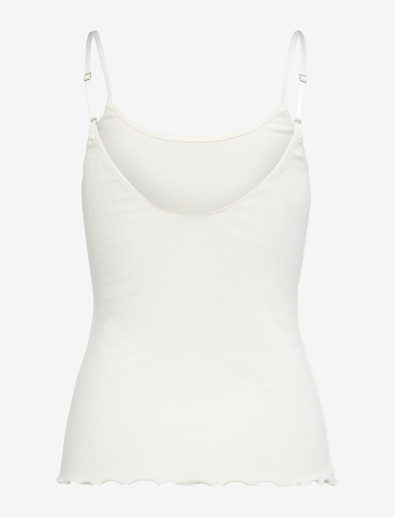 Rosemunde - RWBelmo Pointelle SL Strap Top - tanktops - cloud dancer - 2