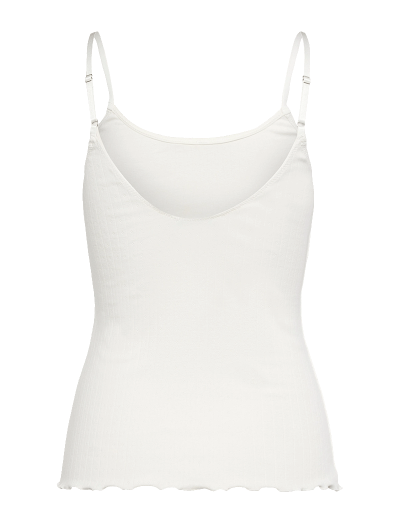 Rosemunde - RWBelmo Pointelle SL Strap Top - tanktops - cloud dancer - 2