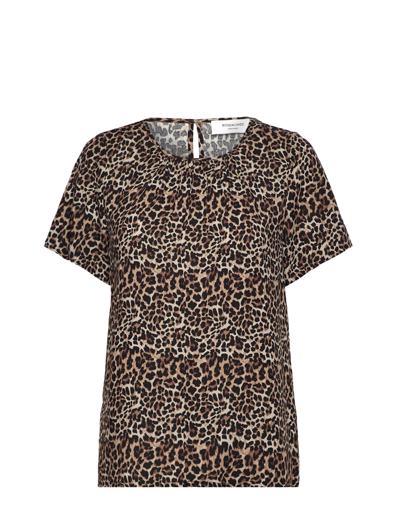 Rosemunde - RWElif SS Blouse - short-sleeved blouses - leopard print - 1