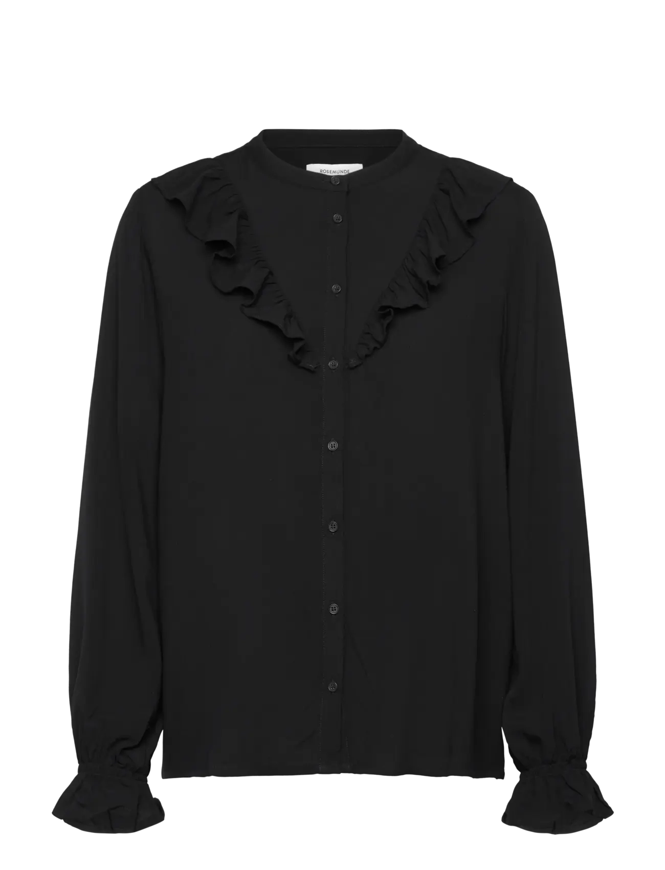ROSEMUNDE Rwelif Ls Frill Shirt Schwarz - 44 - Damen