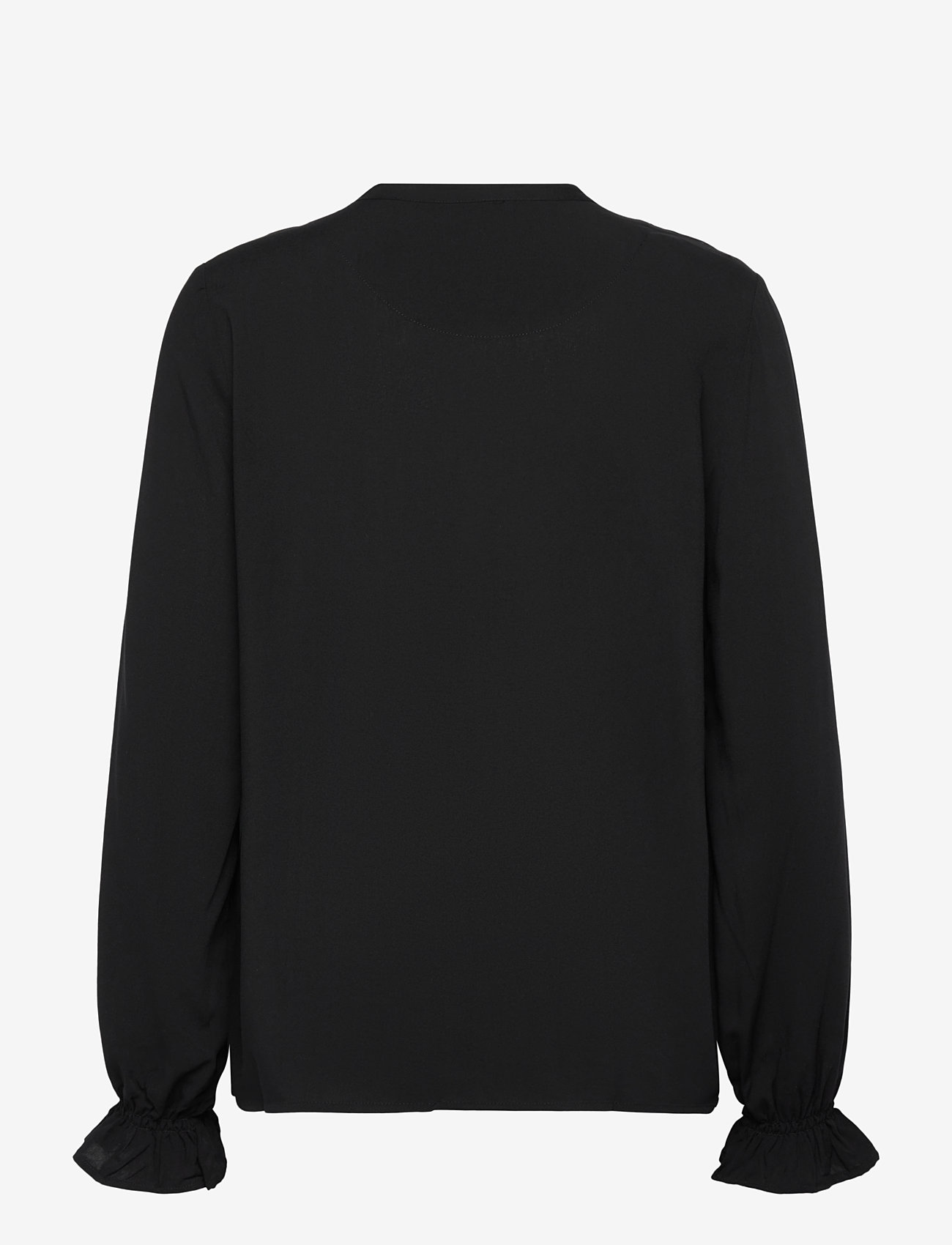 Rosemunde - RWElif LS Frill Shirt - langermede bluser - black - 1