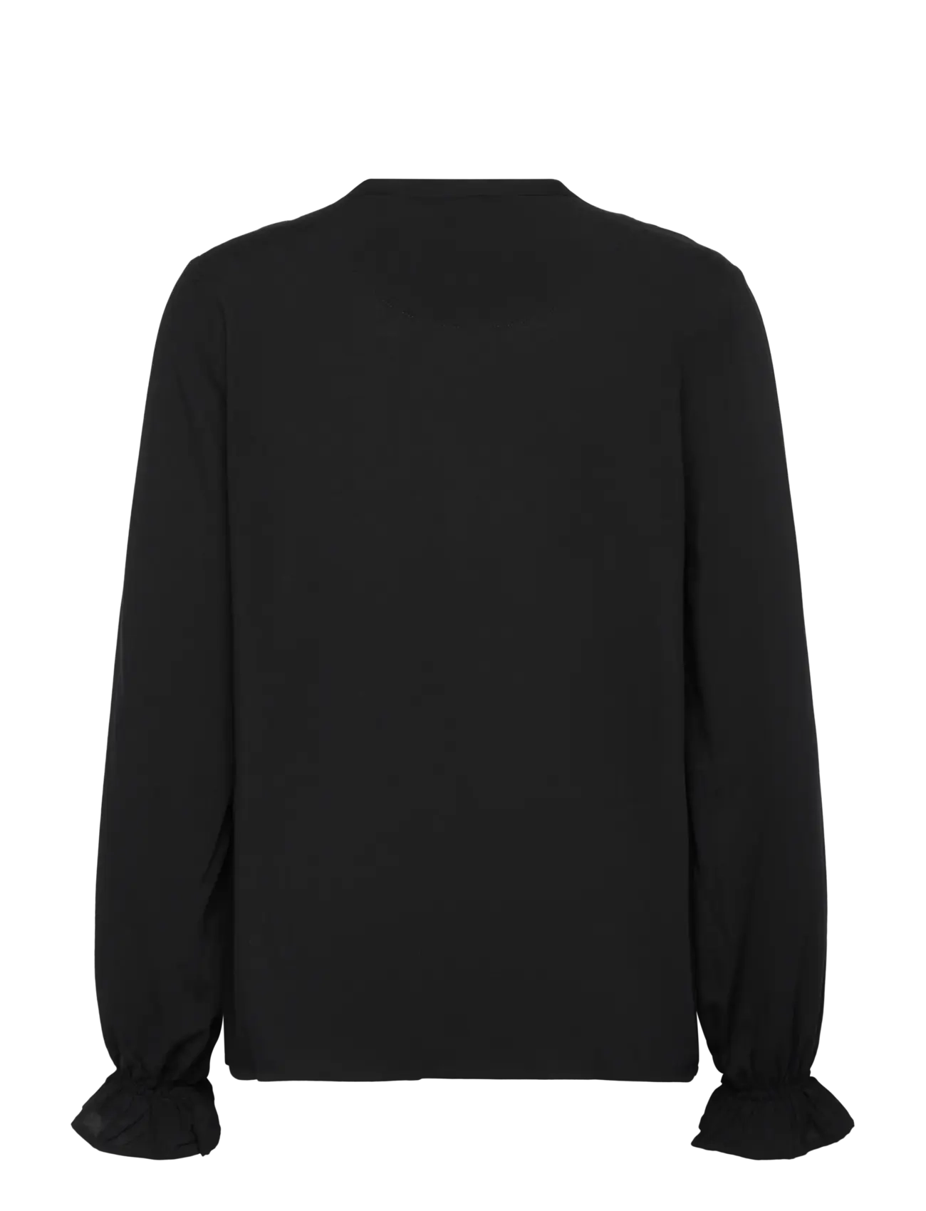 Rosemunde - RWElif LS Frill Shirt - långärmade blusar - black - 1