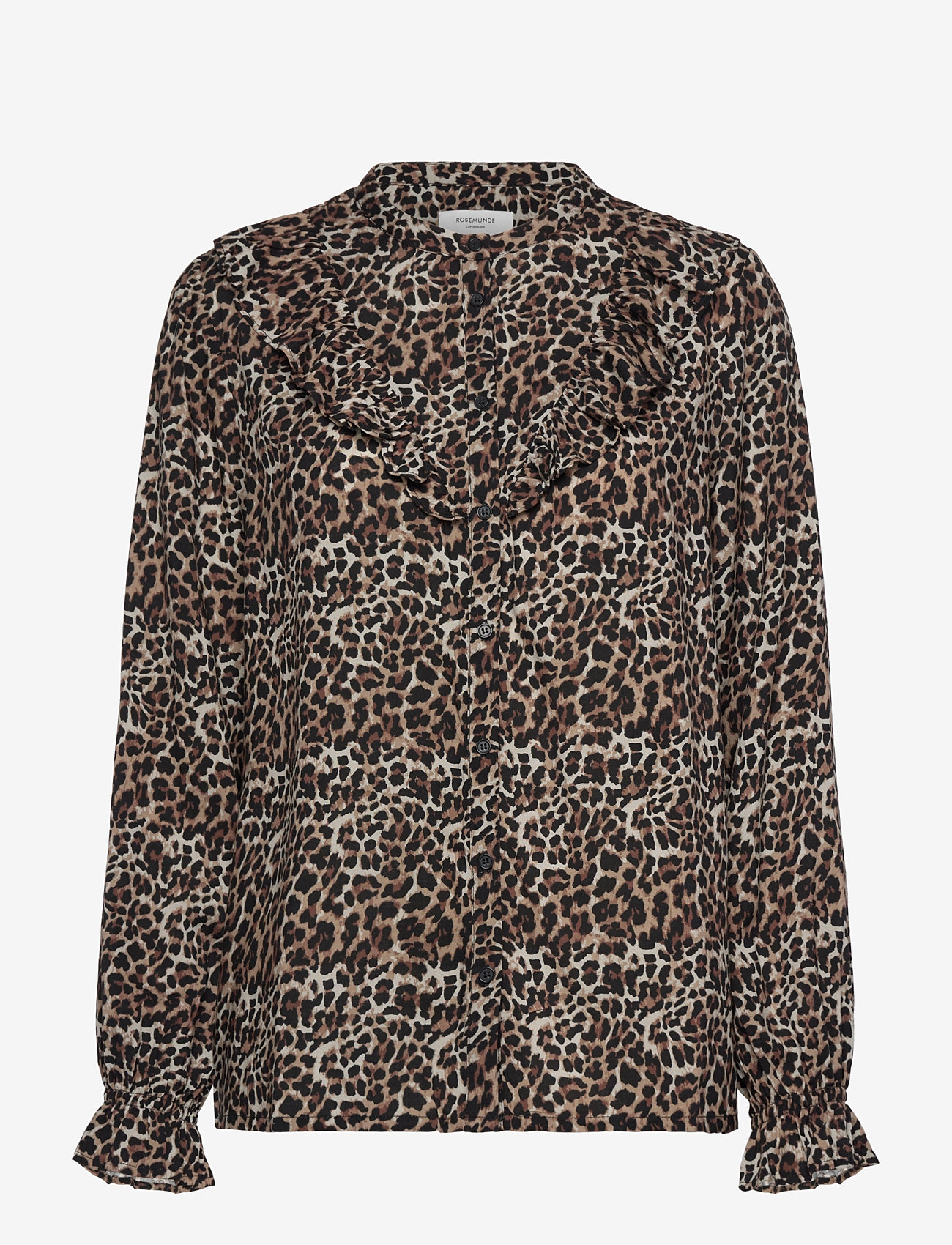Rosemunde - RWElif LS Frill Shirt - langärmlige blusen - leopard print - 0
