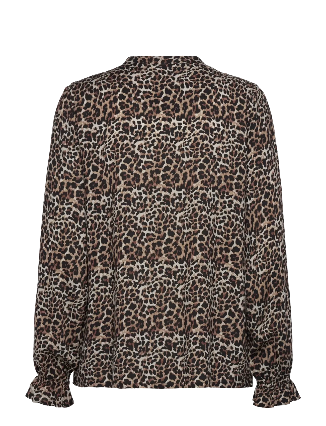 Rosemunde - RWElif LS Frill Shirt - langärmelige blusen - leopard print - 1