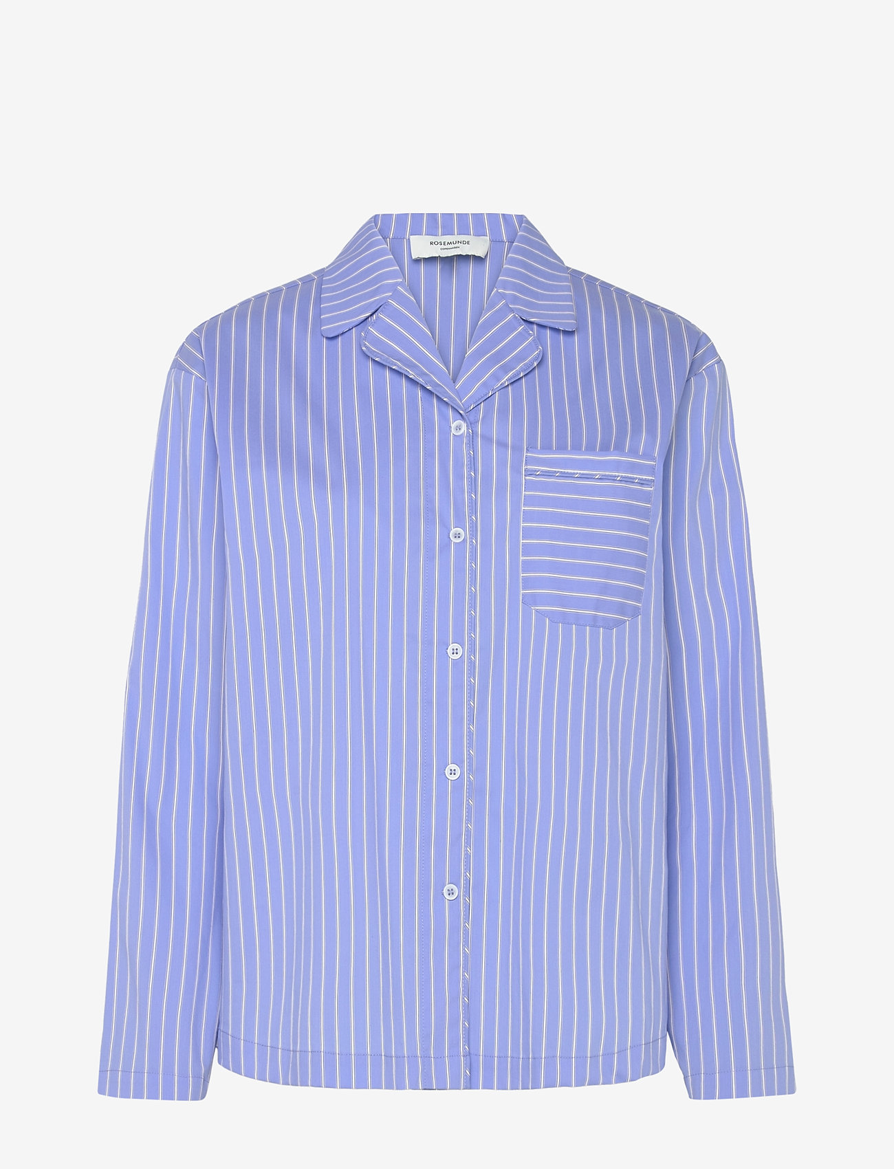 Rosemunde - RWDua LS Pyjama Shirt - oberteile - blue stripe print - 1