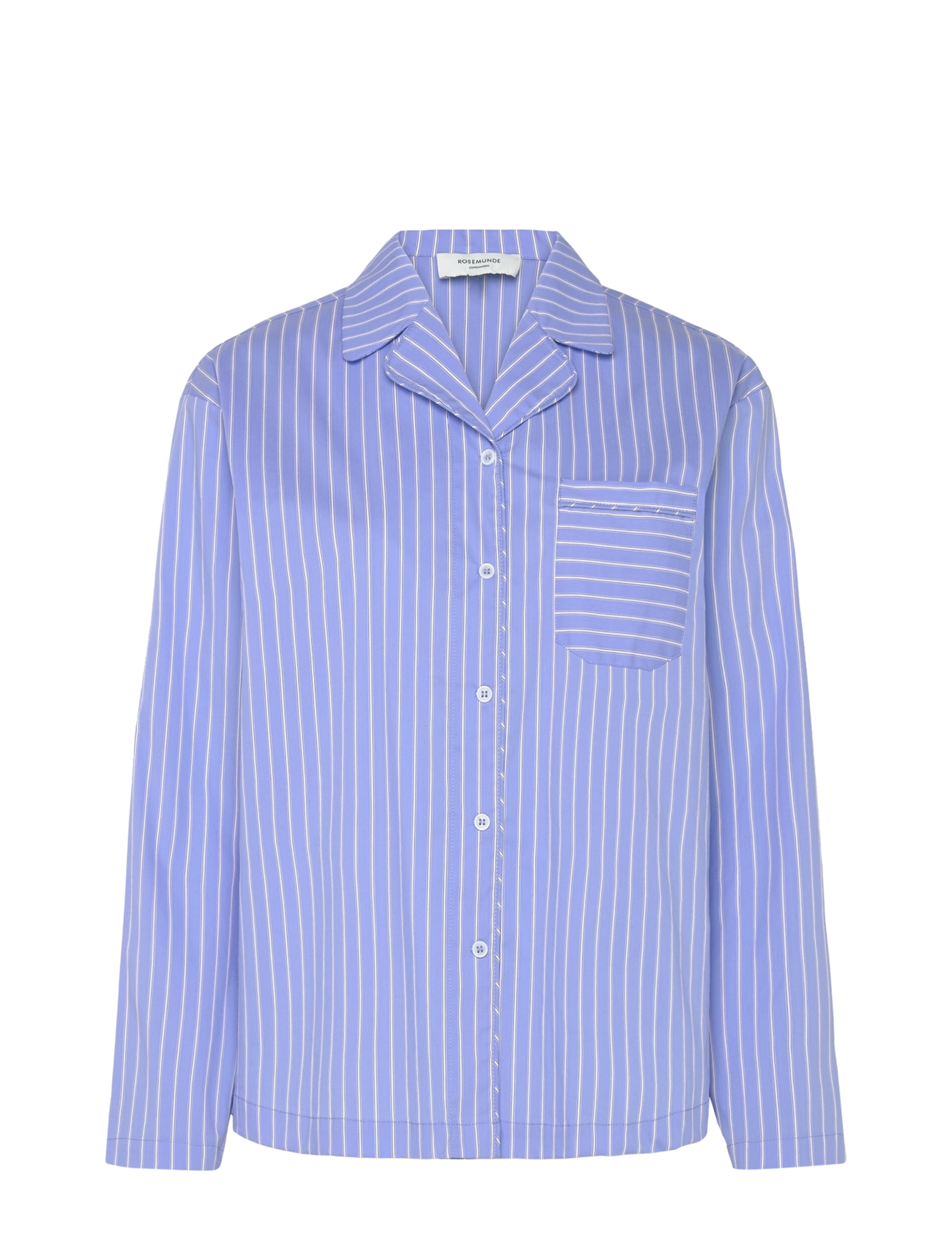 Rosemunde - RWDua LS Pyjama Shirt - blue stripe print - 1