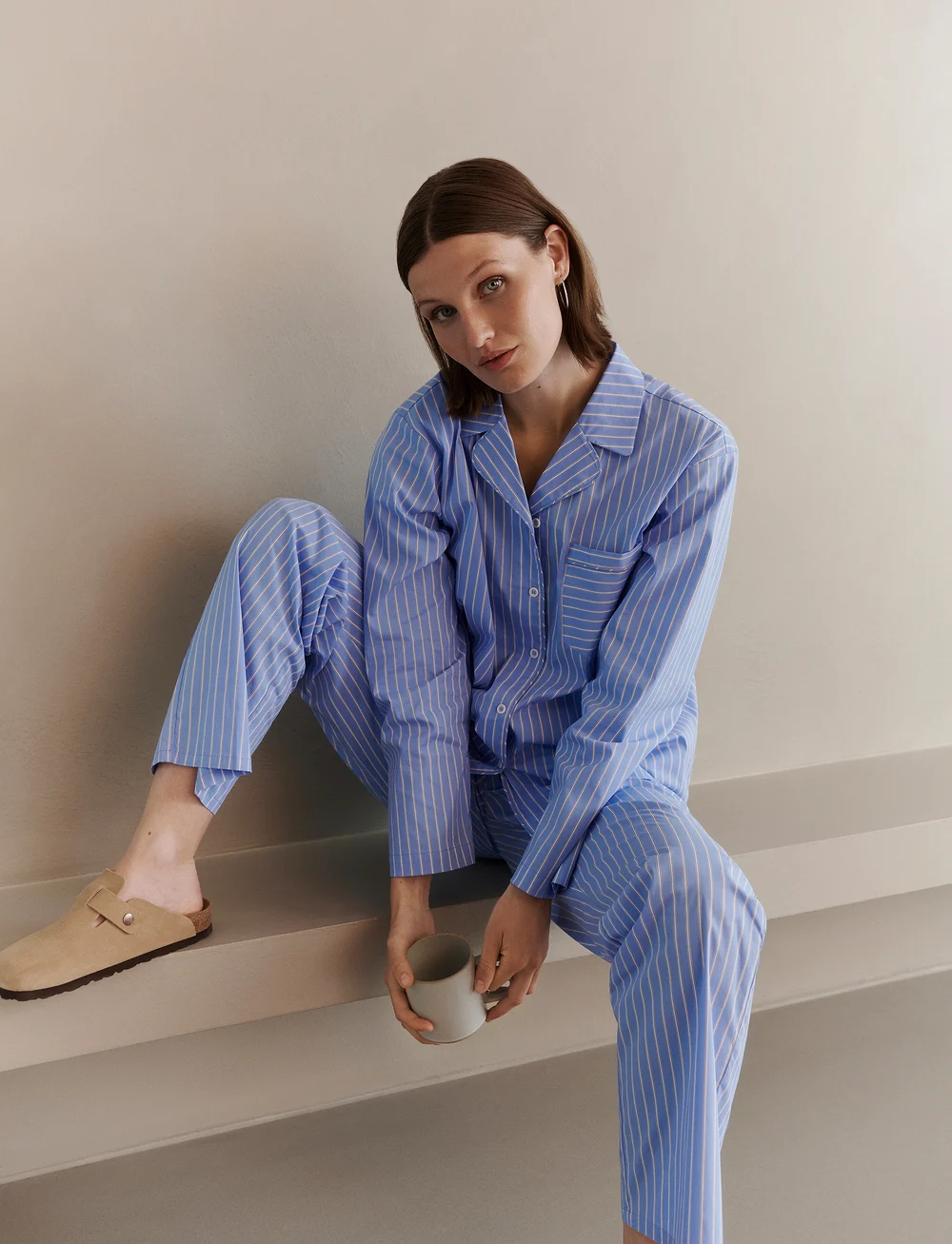 Rosemunde - RWDua LW Pyjama Trousers - natbukser - blue stripe print - 0