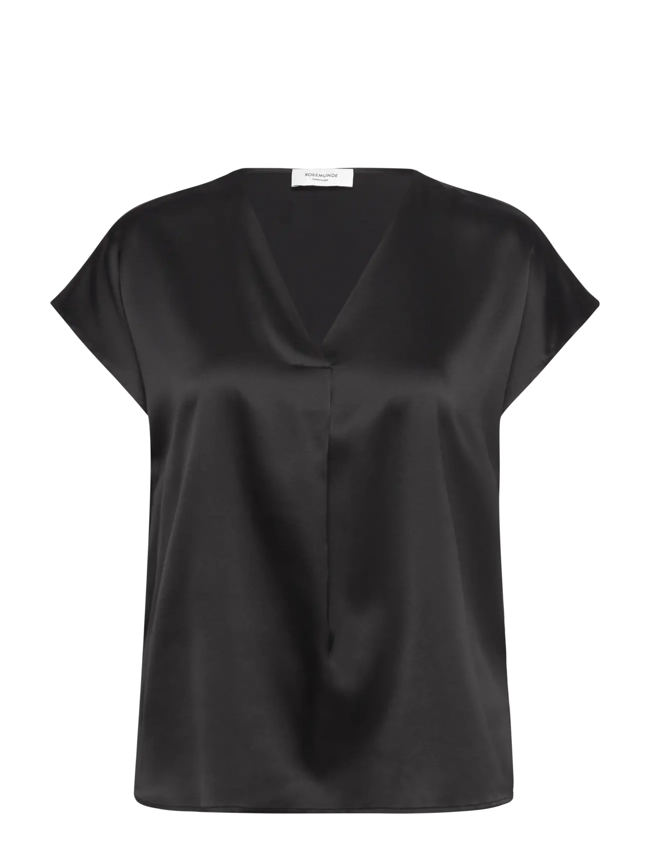 Rosemunde RWJade Silk SS Blouse - Bluser - BLACK / black