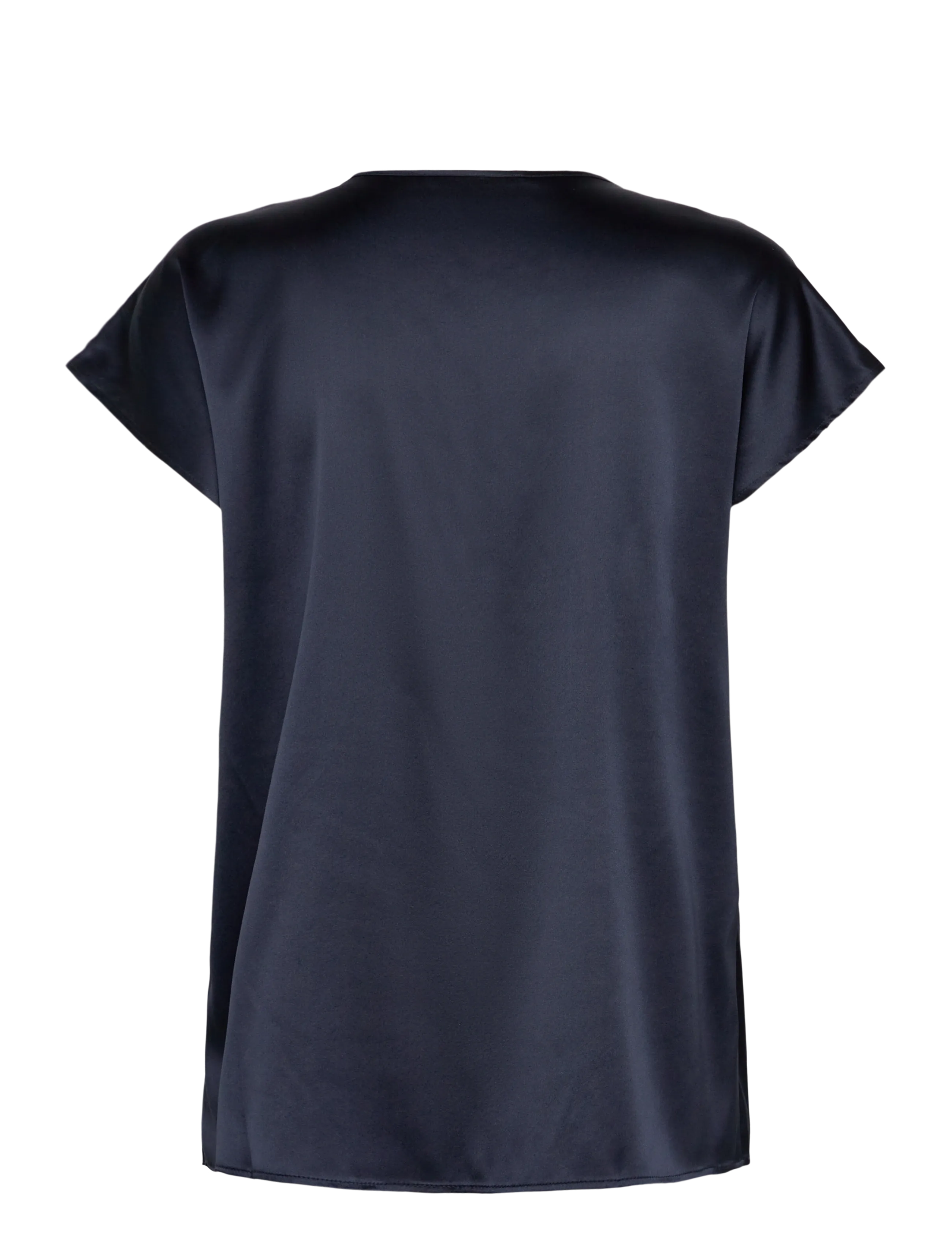 Rosemunde - RWJade Silk SS Blouse - kurzämlige blusen - dark blue - 1