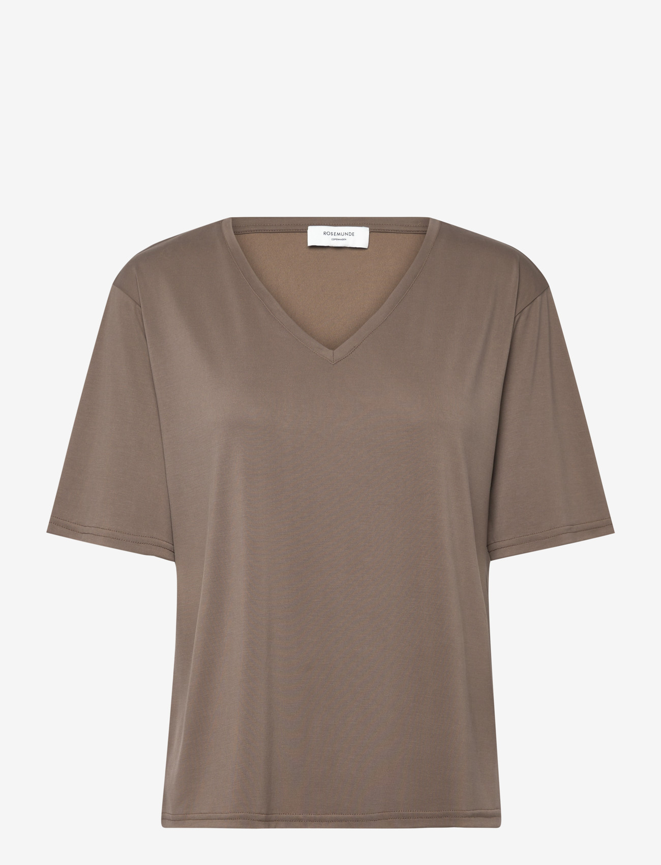 Rosemunde - RWElma SS V-Neck T-shirt - t-shirts - falcon - 0