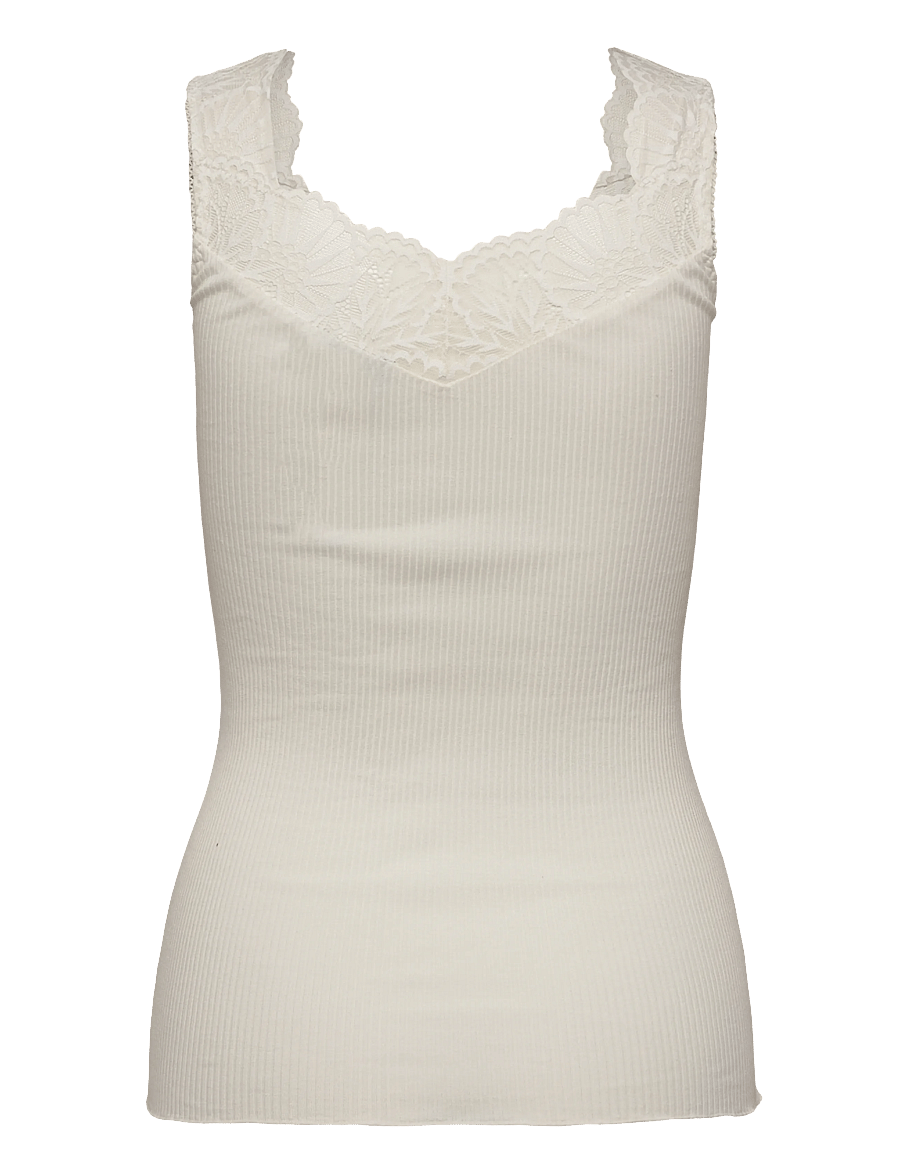 Rosemunde - RWBeatha Silk SL Lace Top - Ärmellose tops - ivory - 2