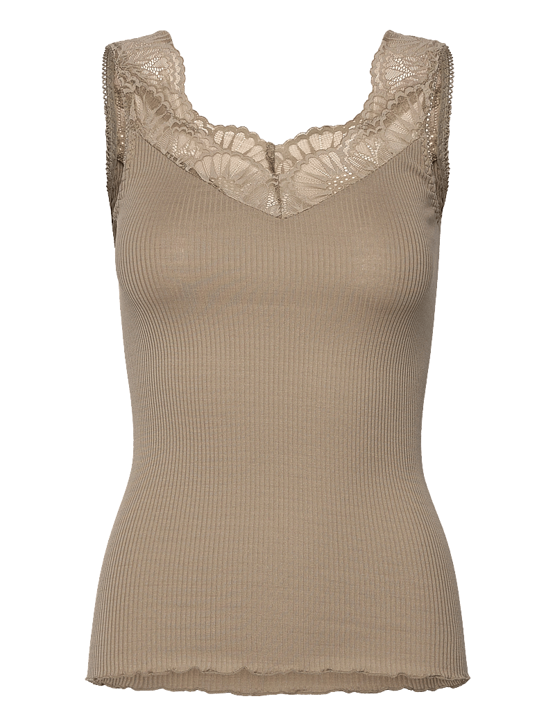 Rosemunde - RWBeatha Silk SL Lace Top - Ärmellose tops - laurel oak - 1