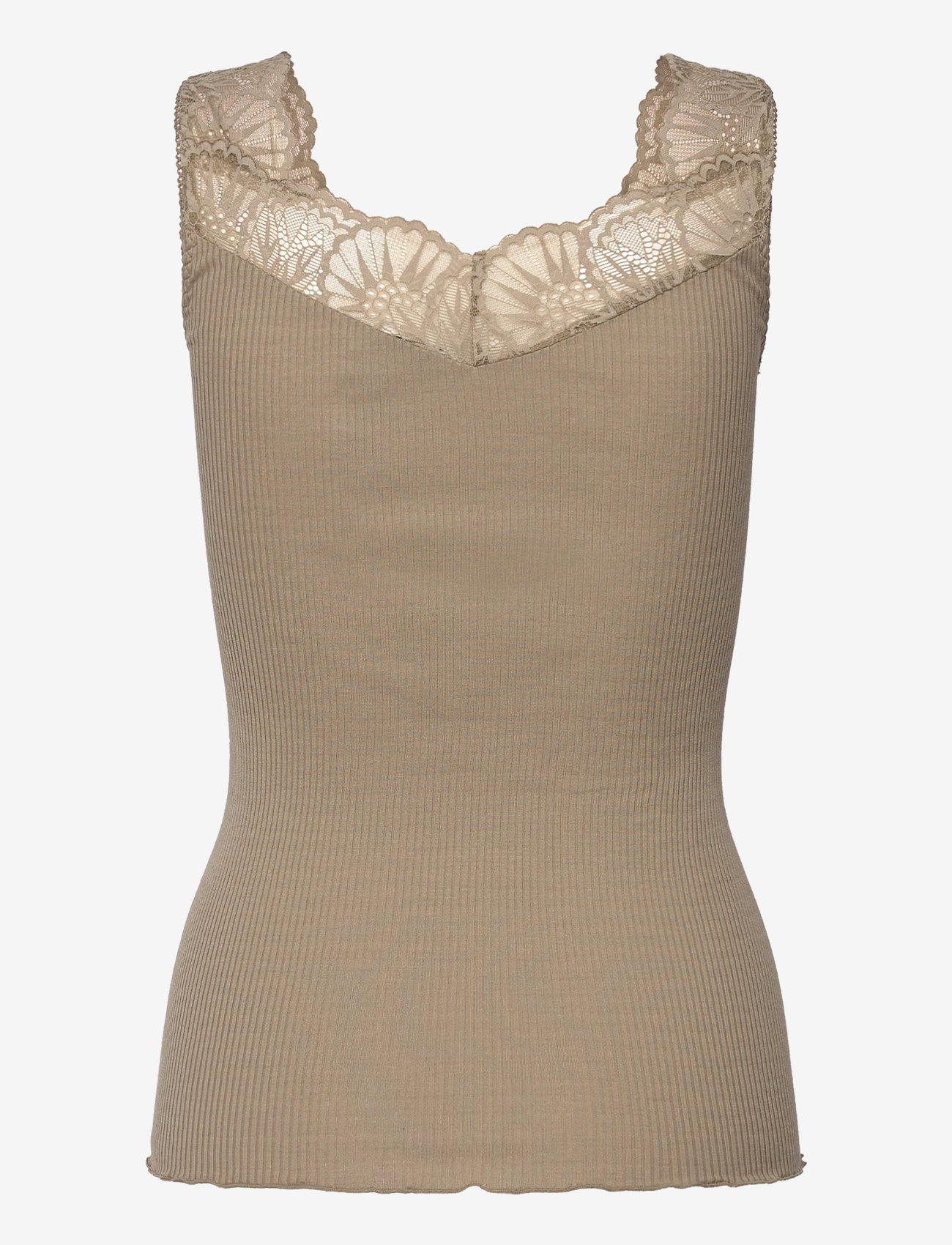 Rosemunde - RWBeatha Silk SL Lace Top - Ärmellose tops - laurel oak - 2