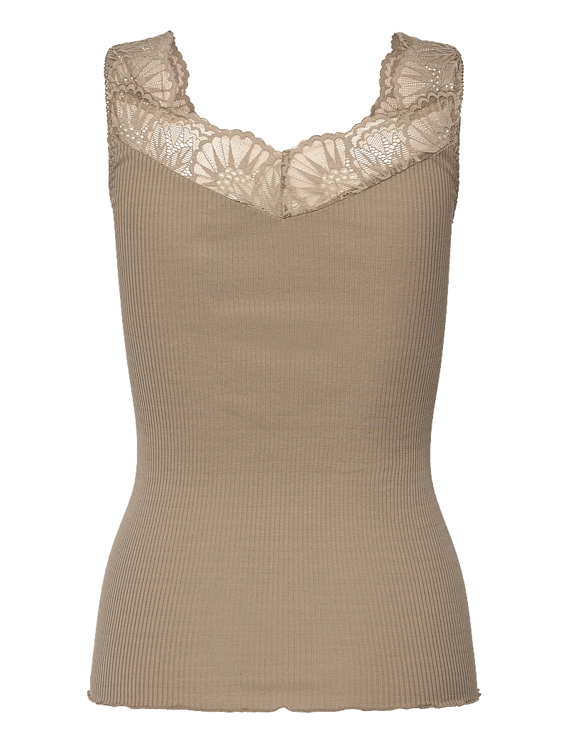 Rosemunde - RWBeatha Silk SL Lace Top - Ärmellose tops - laurel oak - 2