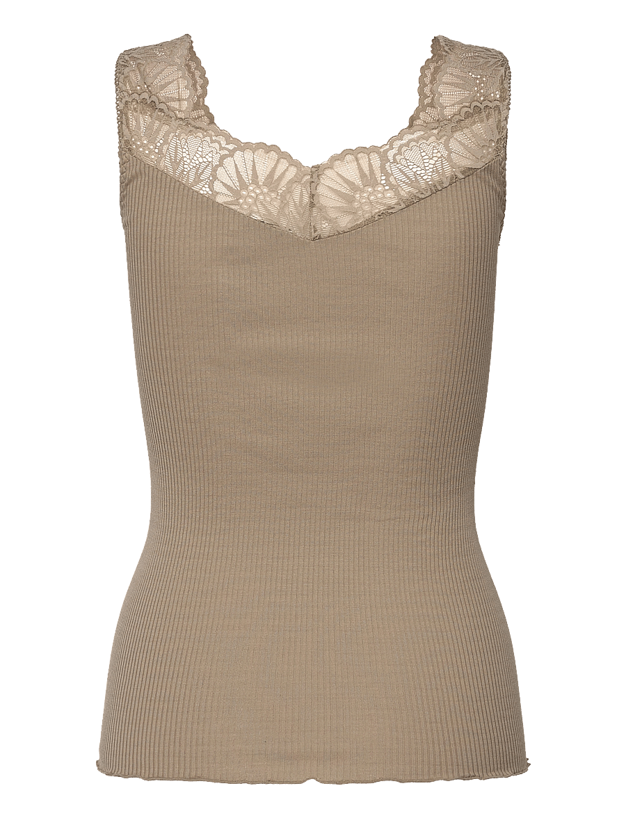 Rosemunde - RWBeatha Silk SL Lace Top - Ärmellose tops - laurel oak - 2