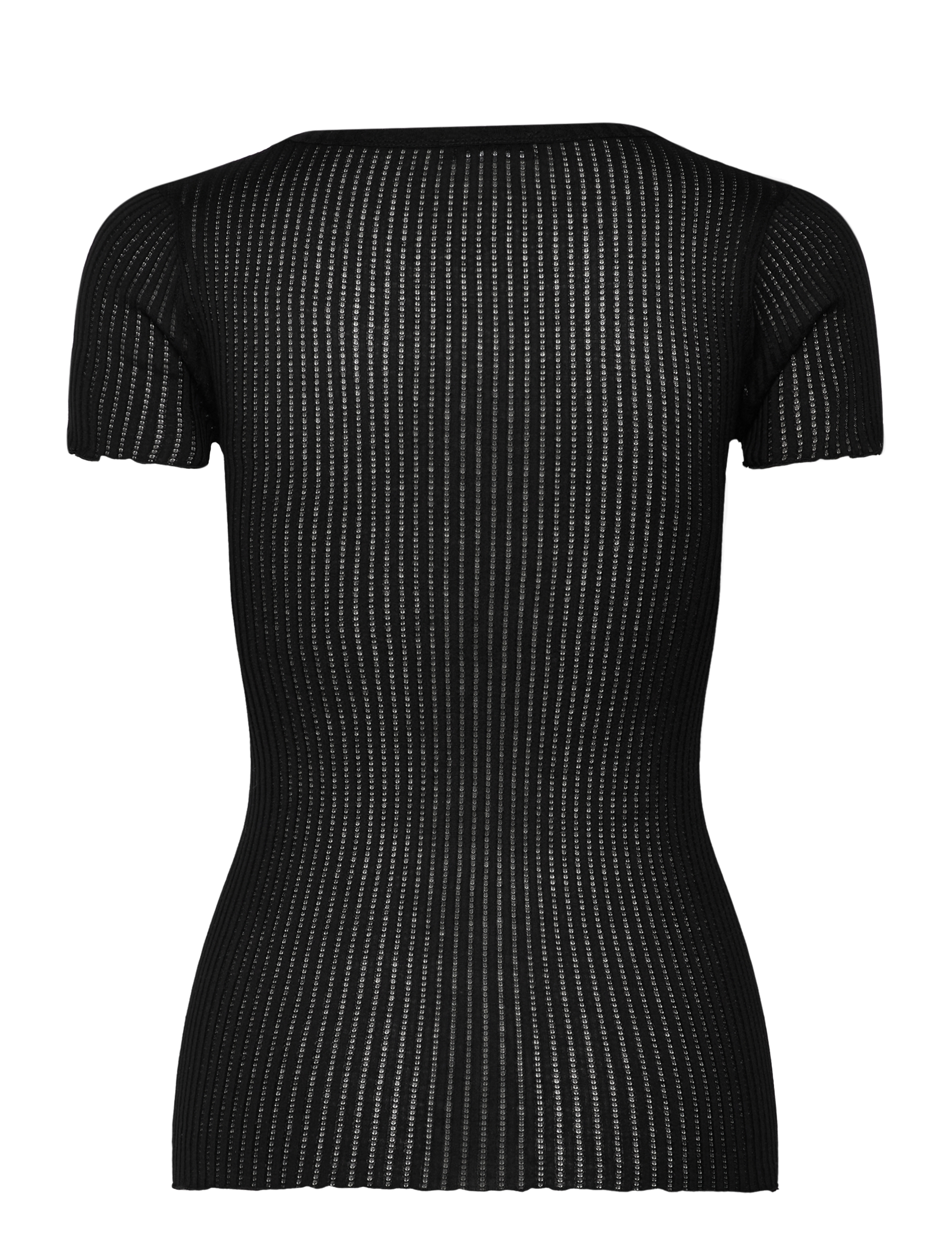 Rosemunde - RWBelize SS V-Neck T-shirt - t-shirts - black - 2