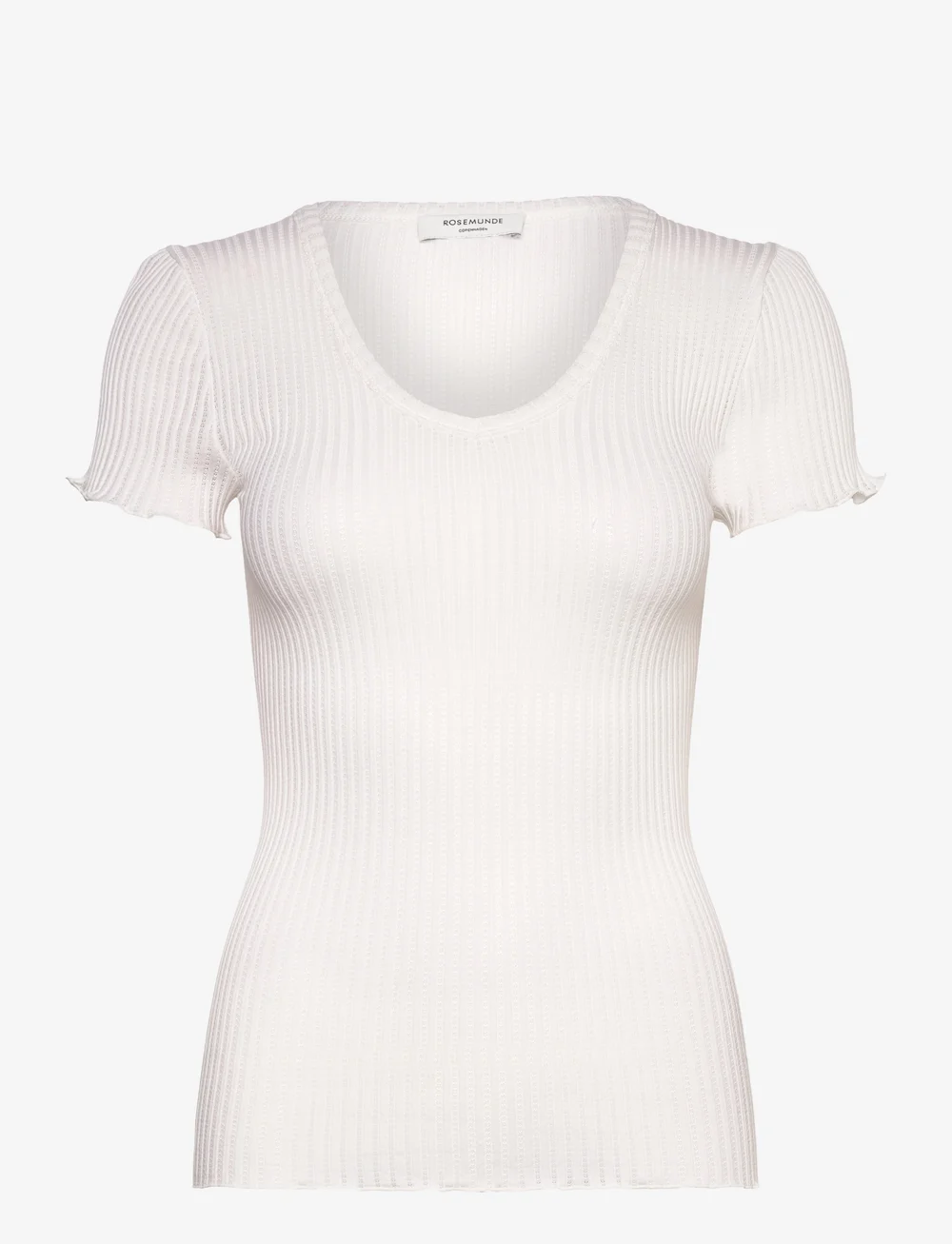 Rosemunde - RWBelize SS V-Neck T-shirt - t-shirts - new white - 0