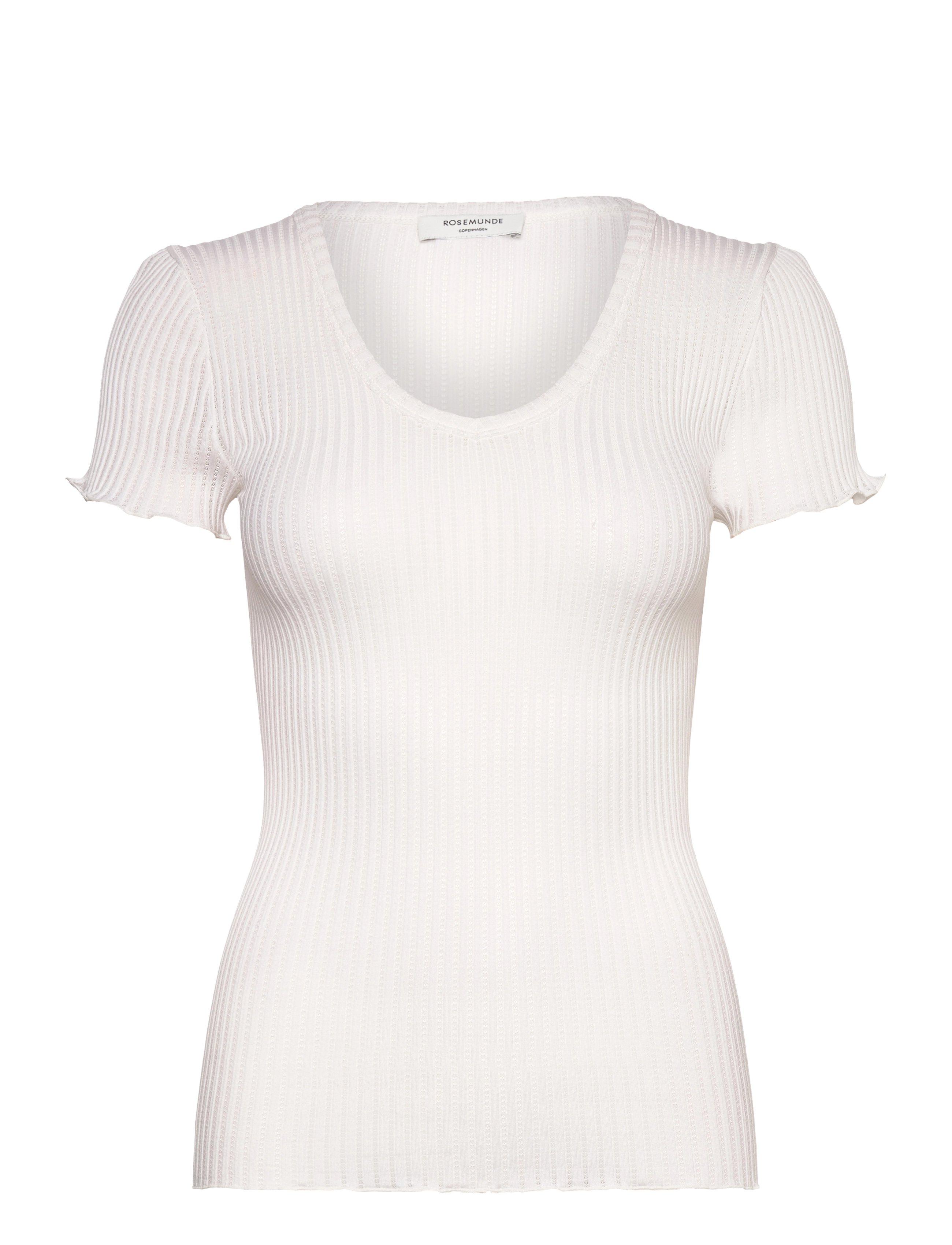 Rosemunde RWBelize SS V-Neck T-shirt - Tøj - NEW WHITE / white