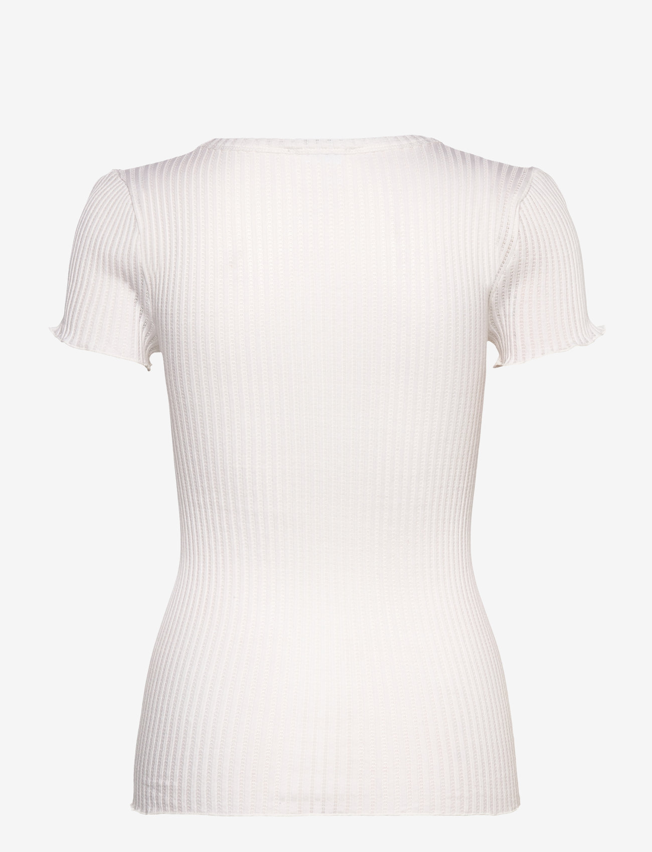 Rosemunde - RWBelize SS V-Neck T-shirt - t-shirts - new white - 1