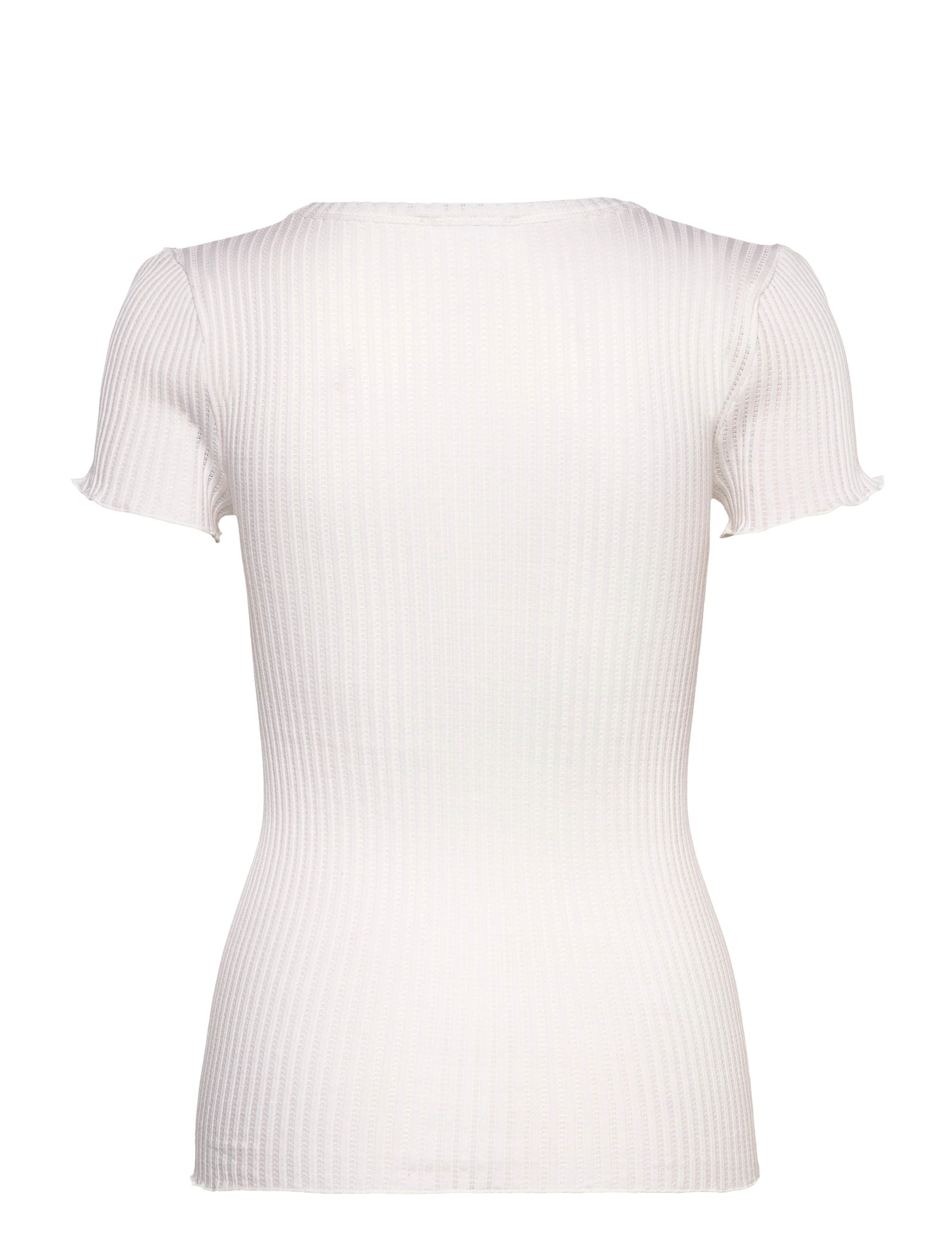 Rosemunde - RWBelize SS V-Neck T-shirt - t-shirts - new white - 1
