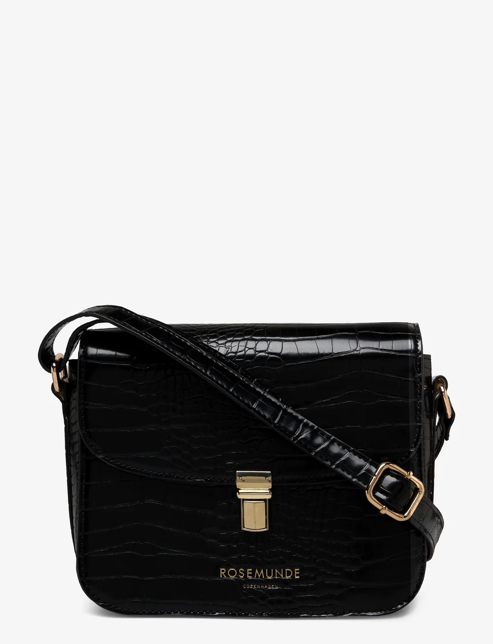 Rosemunde - RBMonroe Strap Bag - crossbody bags - croco black - 0