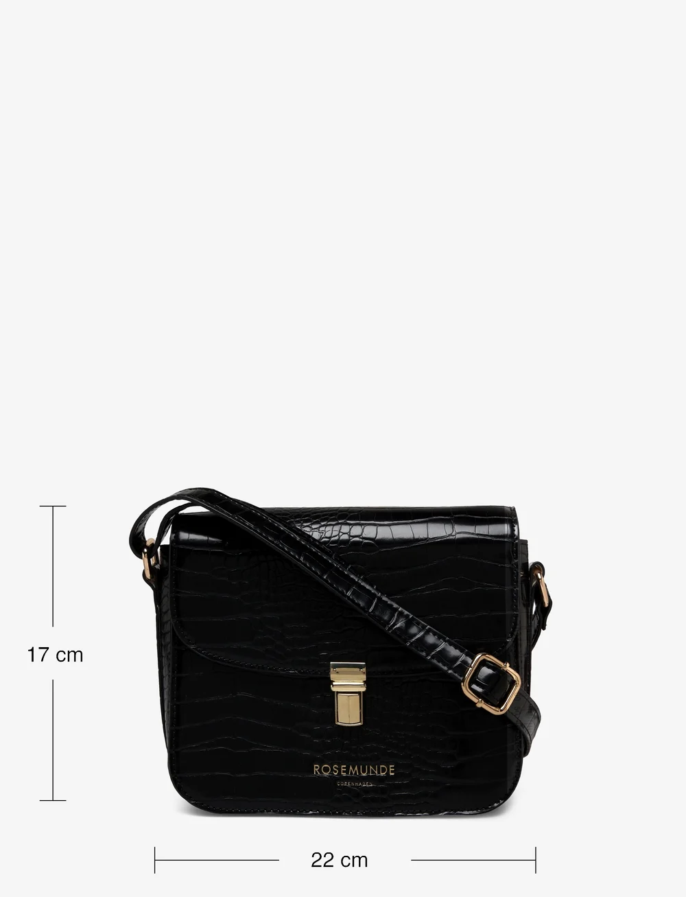 Rosemunde - RBMonroe Strap Bag - crossbody bags - croco black - 4