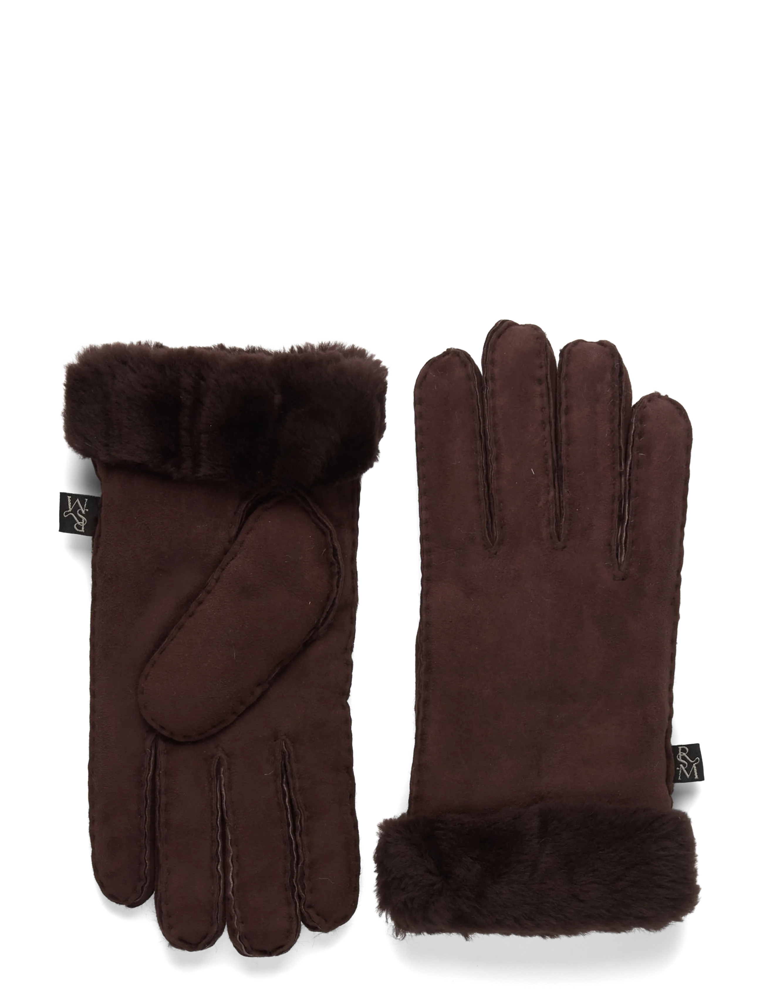 Rosemunde RHSydney Shearling Gloves - Cimdi - COFFEE BROWN / brown