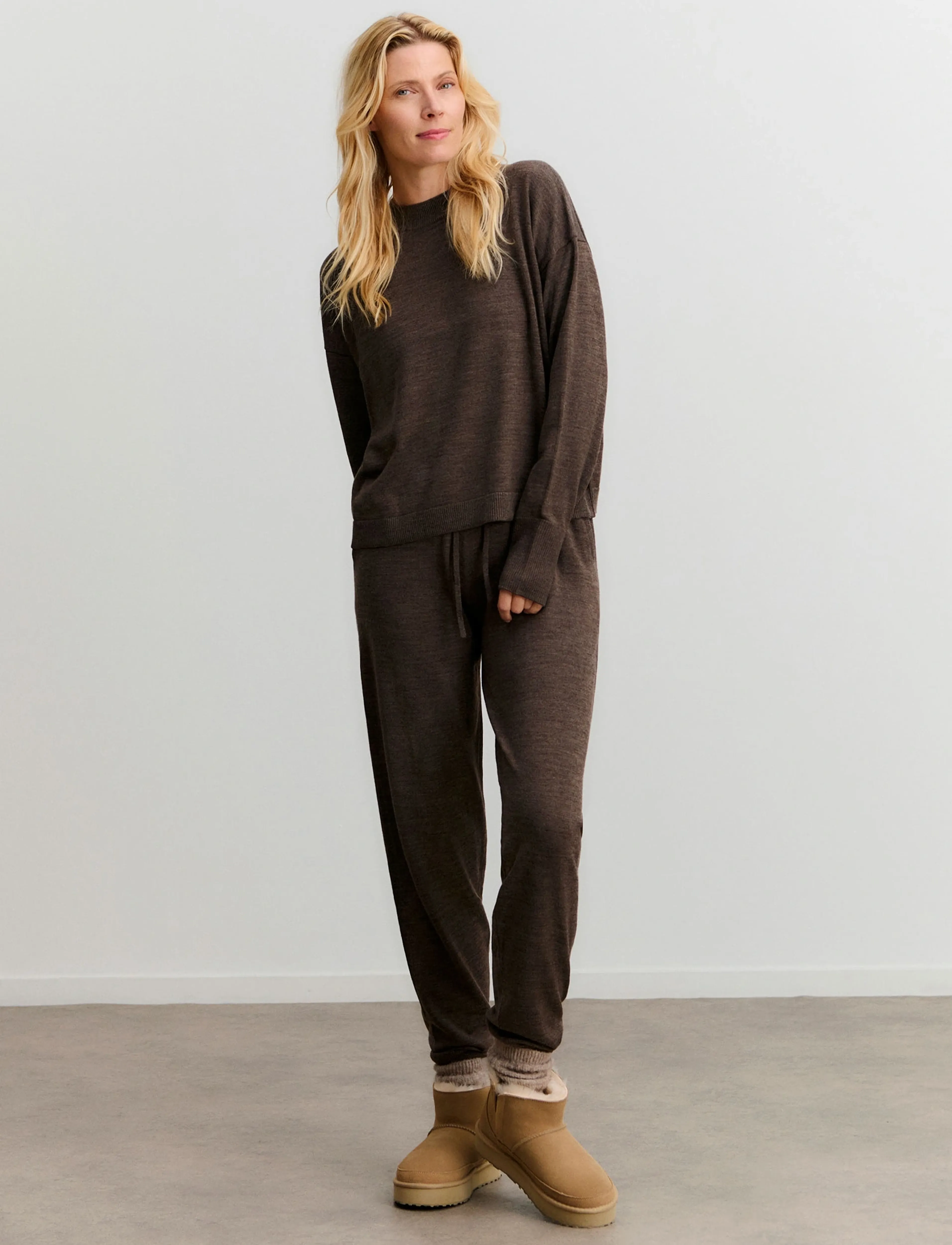 Rosemunde - RHValencia Merino Wool MW Trousers - smoke oak melange - 3