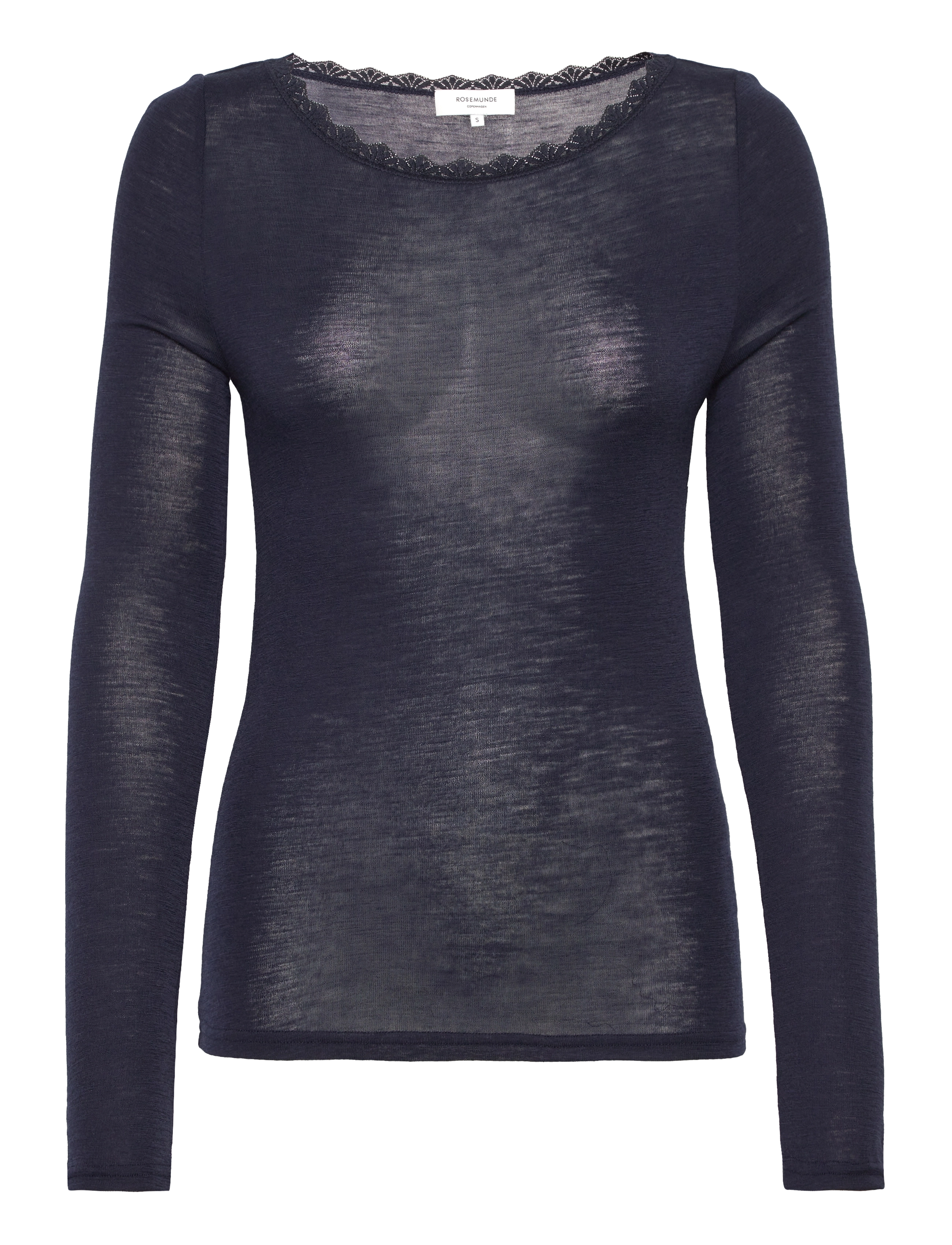 Rosemunde RWSAmber LS boatneck w. lace - Kleidung - NAVY / navy