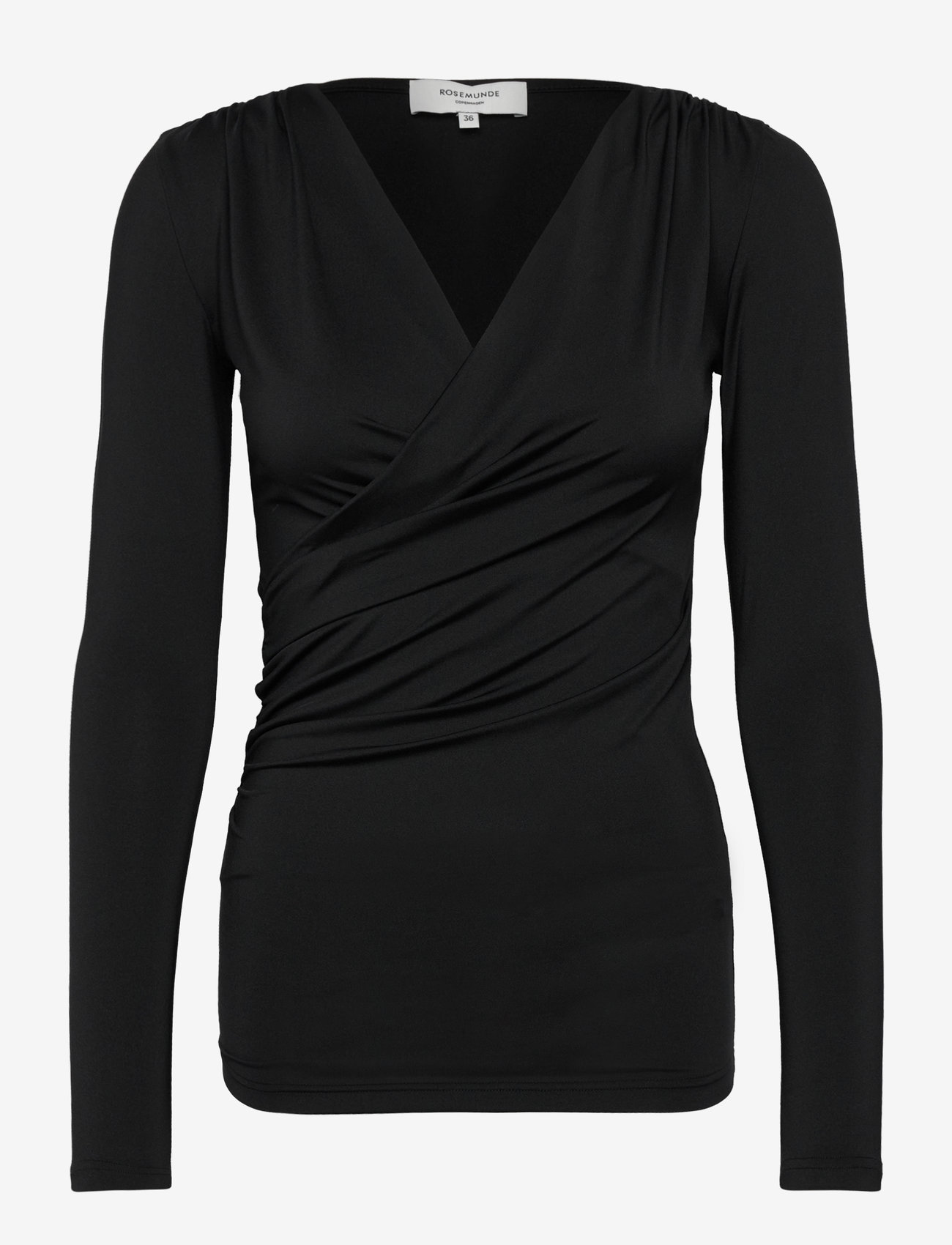 Rosemunde - RWSBillie LS v-neck - langærmede toppe - black - 0