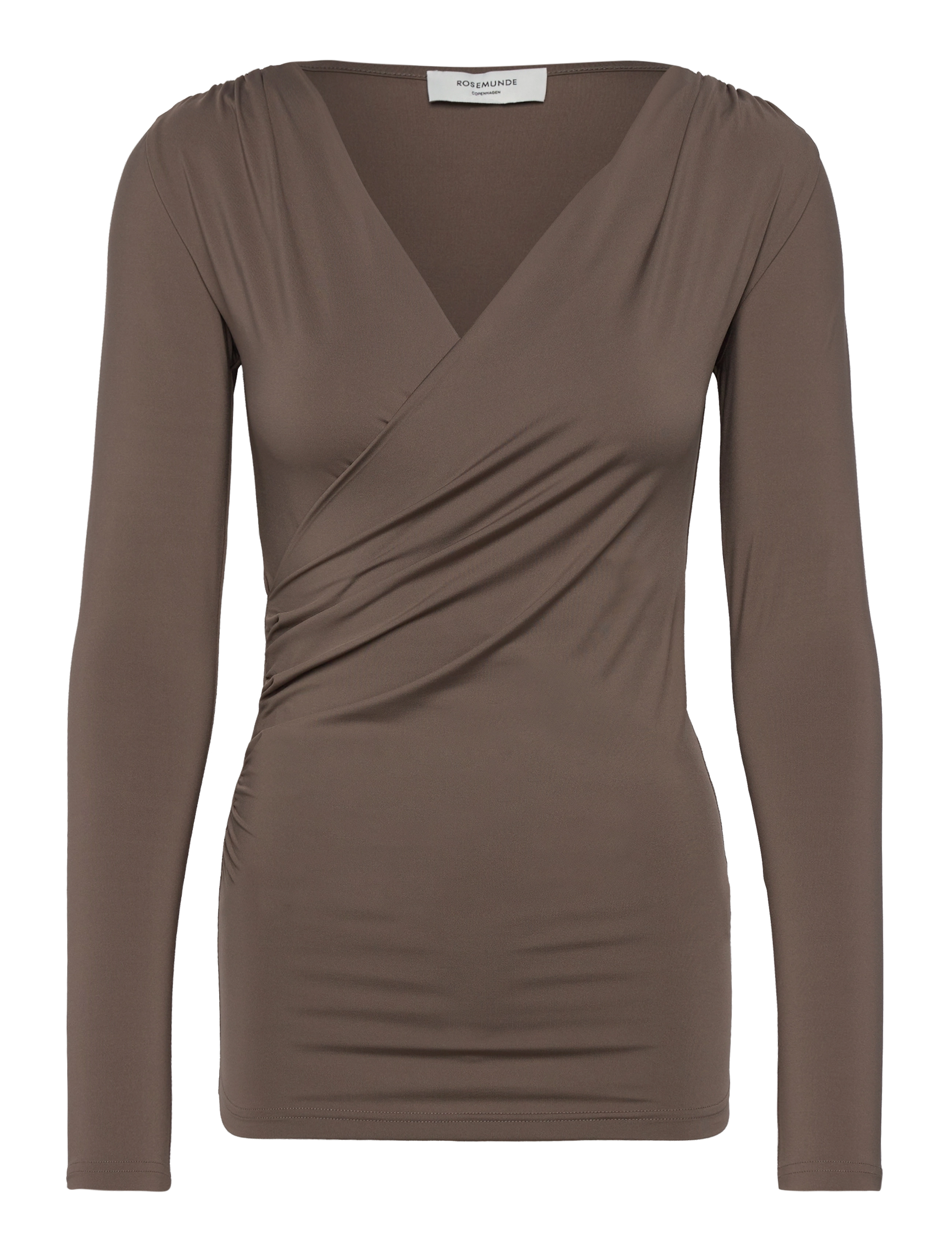 Rosemunde RWSBillie LS v-neck - Klær - FALCON / brown