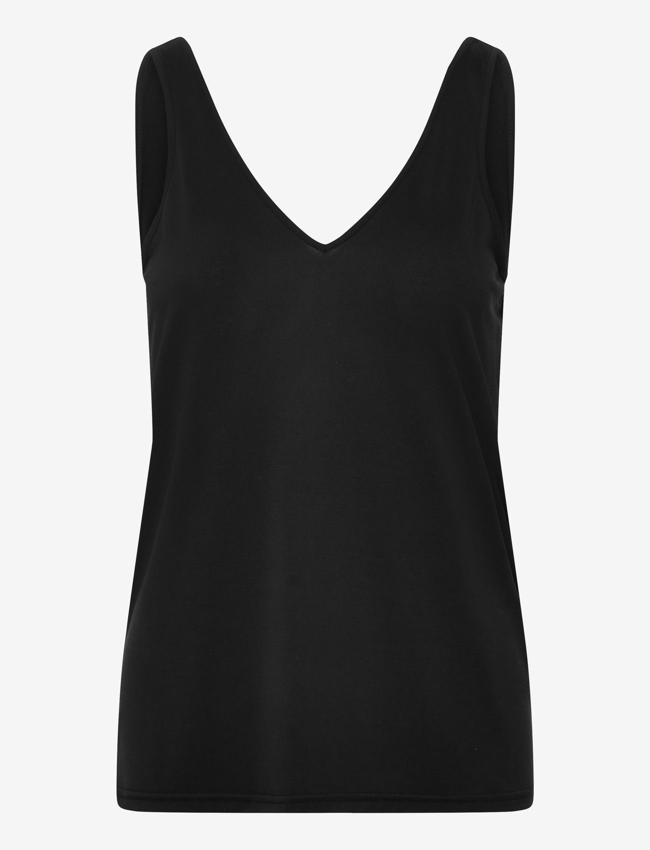 Rosemunde - RWElma SL V-Neck Top - tanktops - black - 0