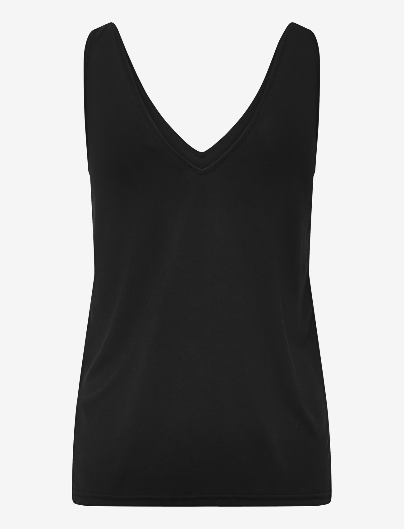 Rosemunde - RWElma SL V-Neck Top - tanktops - black - 1