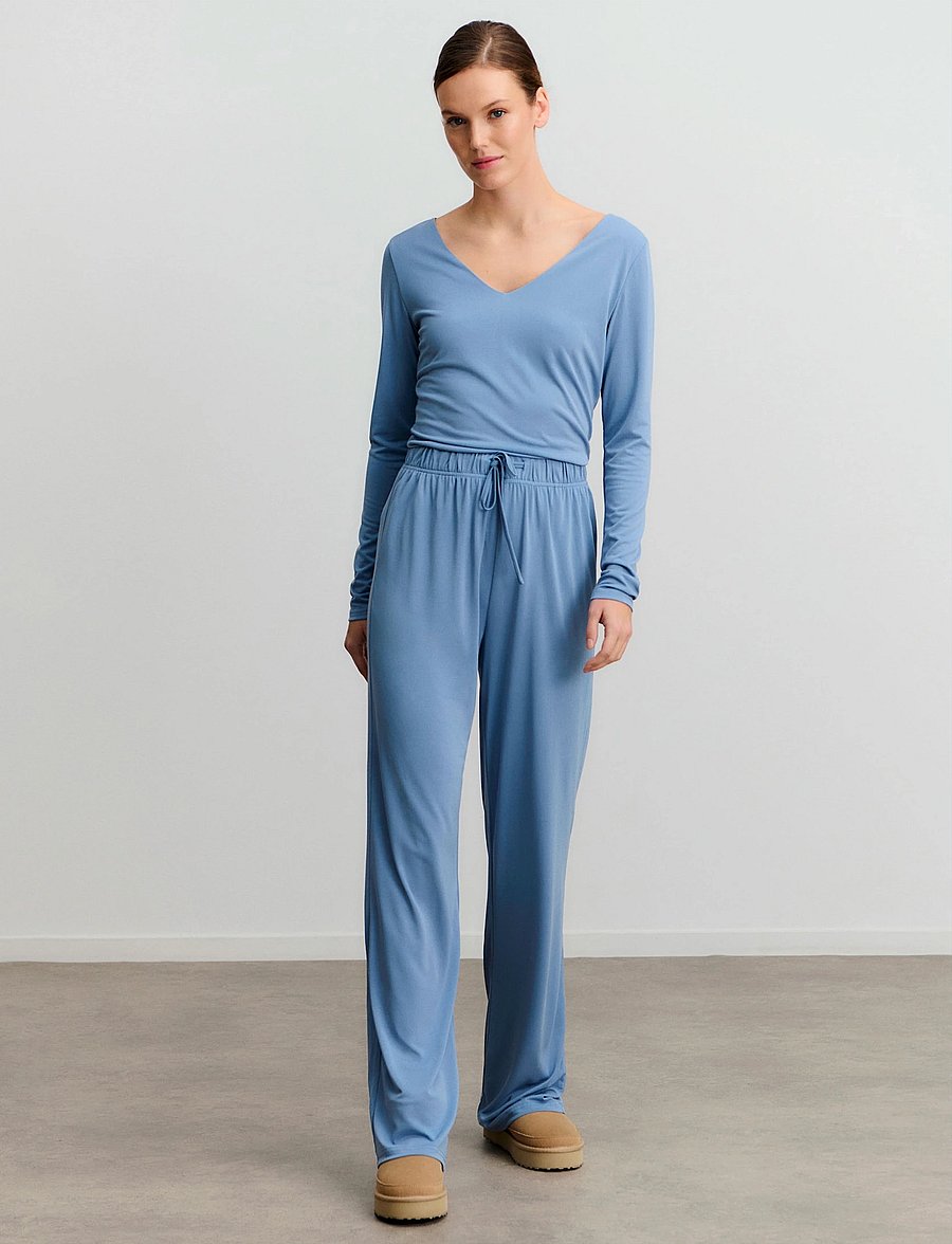 Rosemunde - RWElma Modal MW Trousers - natbukser - infinity - 0