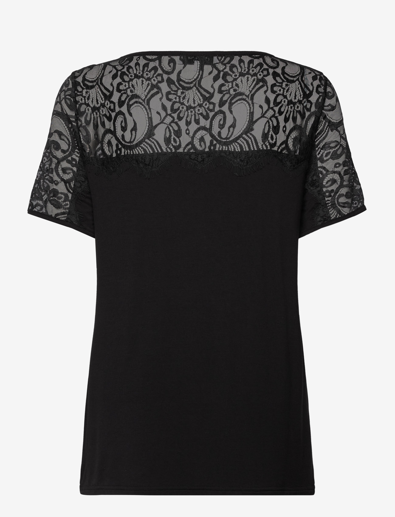 Rosemunde - RWBiarritz Lace SS T-shirt - t-särgid - black - 2
