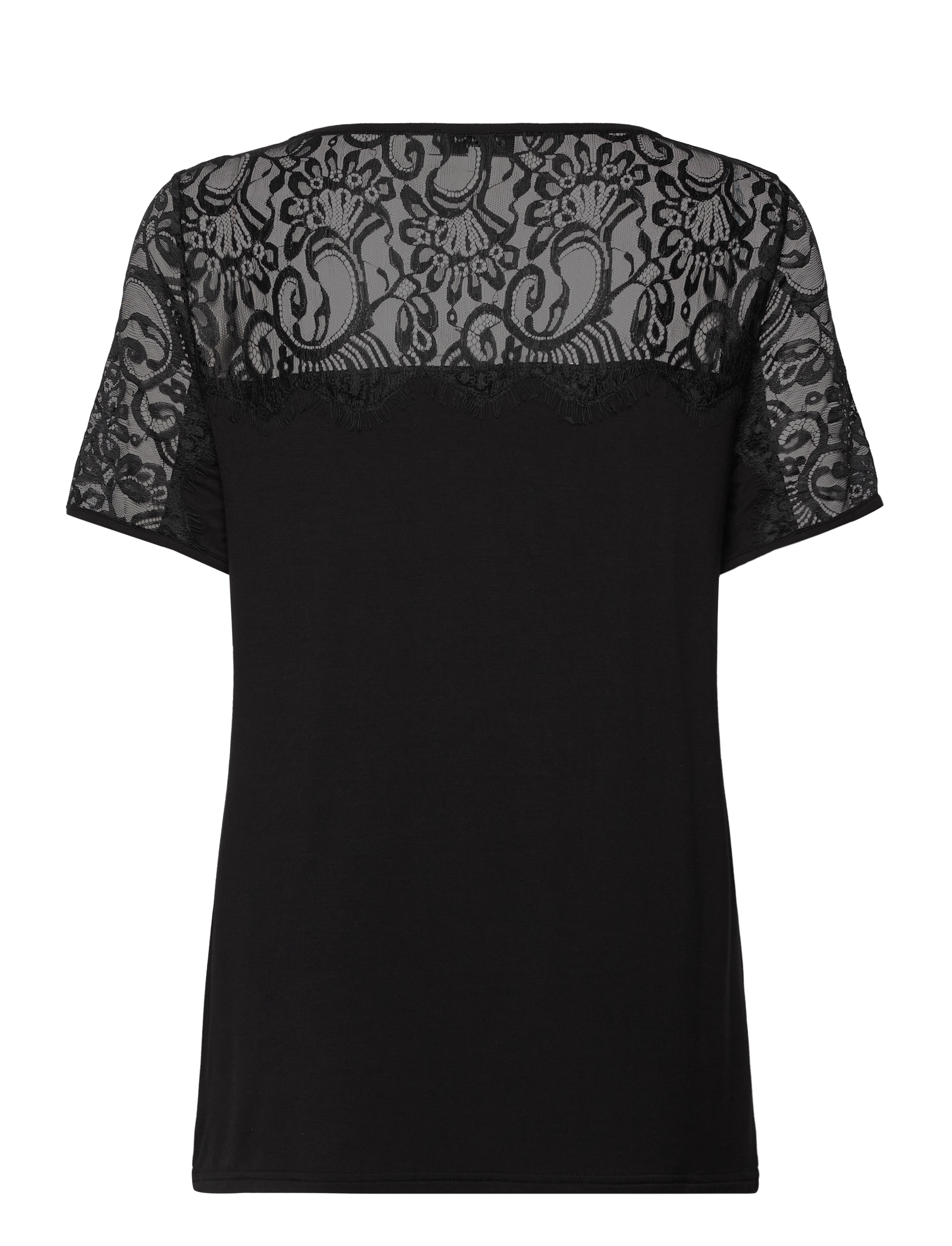 Rosemunde - RWBiarritz Lace SS T-shirt - t-krekli - black - 2