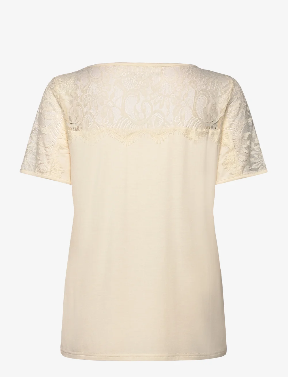 Rosemunde - RWBiarritz Lace SS T-shirt - t-shirts - ivory - 1