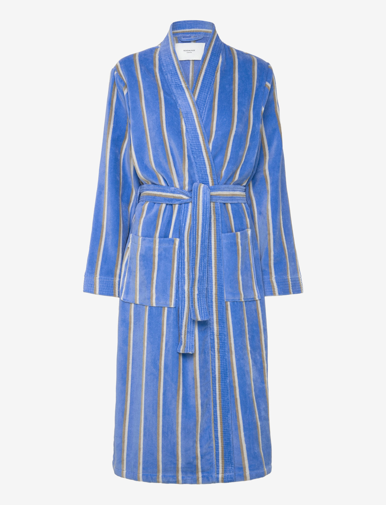 Rosemunde - RWAdamo Striped Robe - morgenkåber - beach blue stripe print - 0