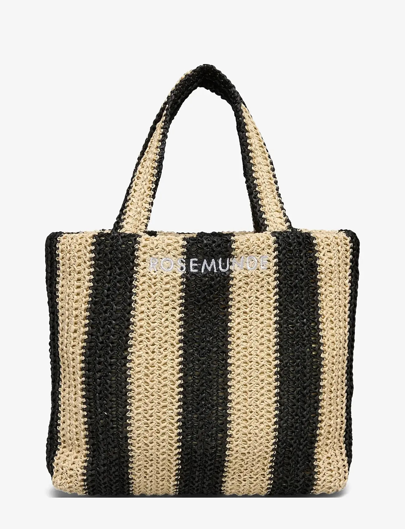 Rosemunde - RBAlva Small Handbag - strandväskor - solid nature w/black stripe - 1